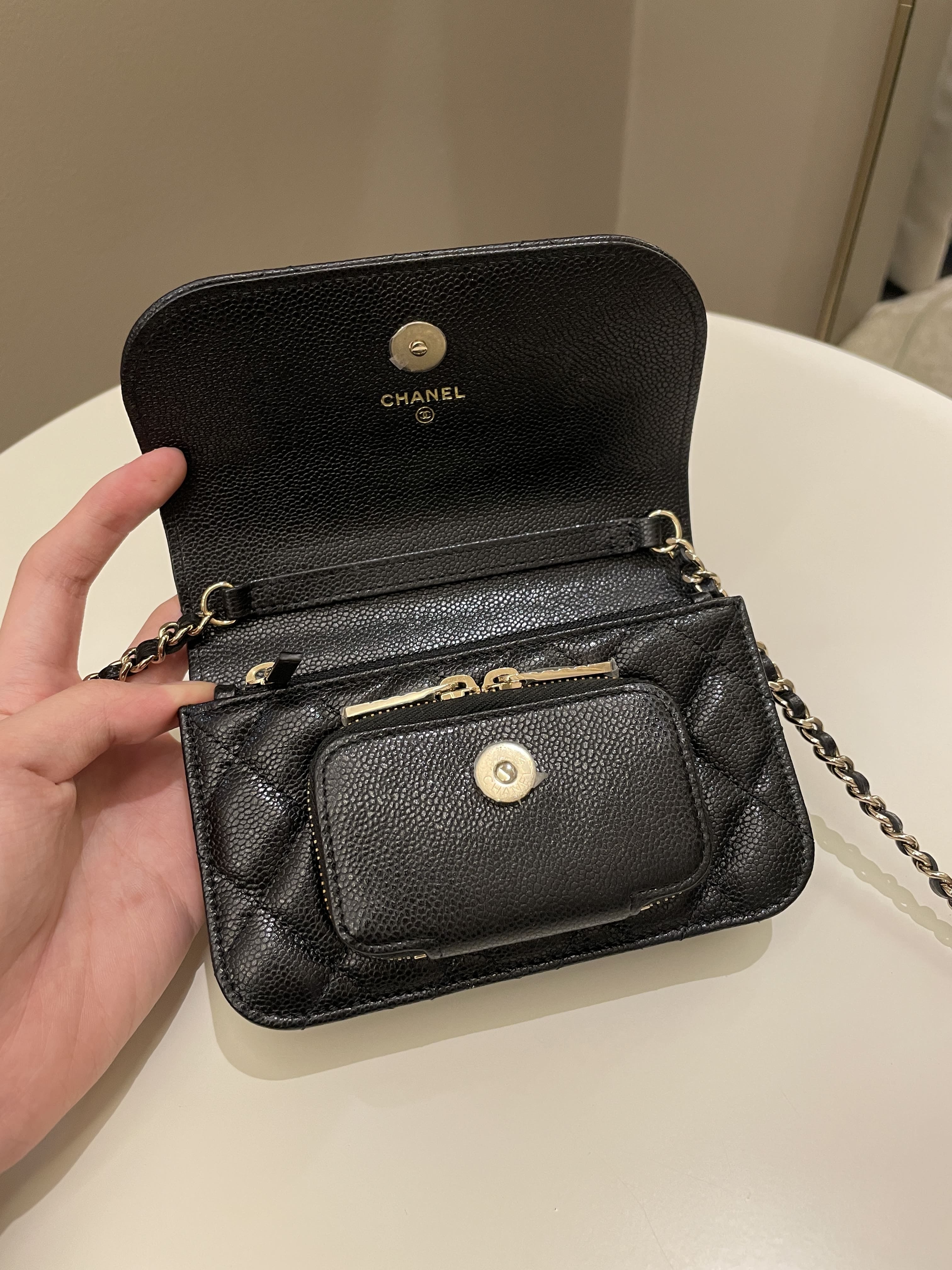 Chanel Business Affinity Clutch On Chain Black Caviar