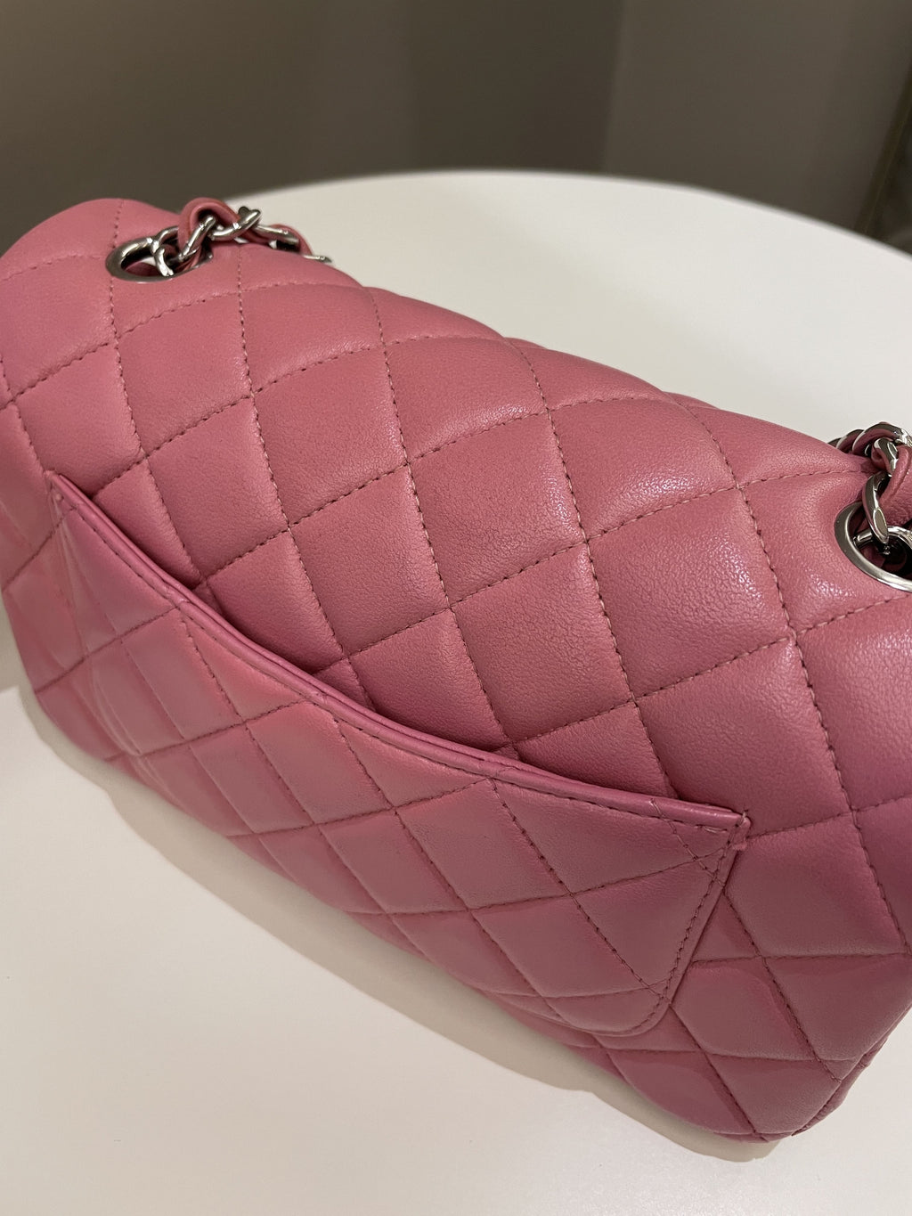 Chanel Classic Quilted Mini Rectangular Mauve Pink Lambskin