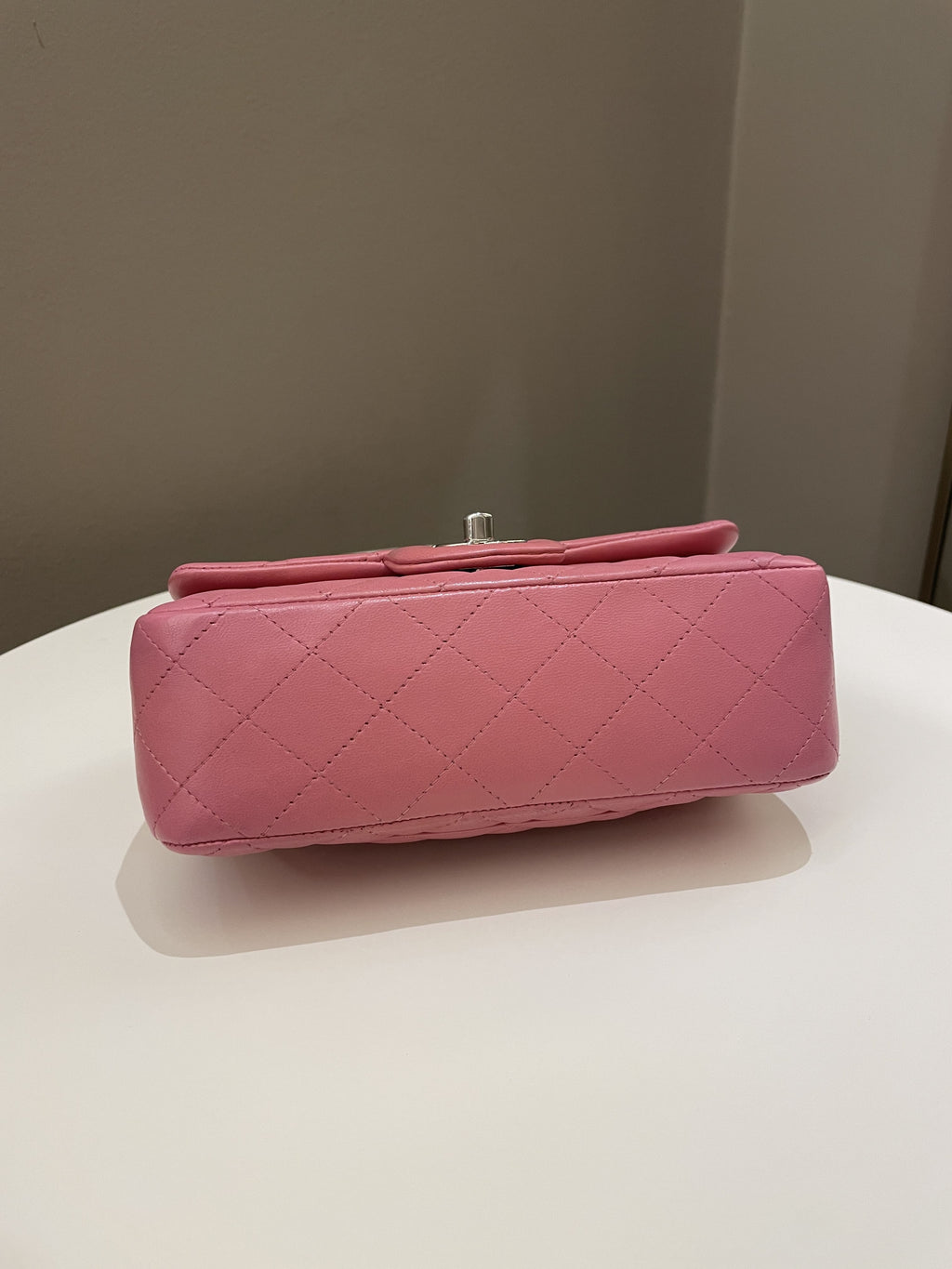 Chanel Classic Quilted Mini Rectangular Mauve Pink Lambskin