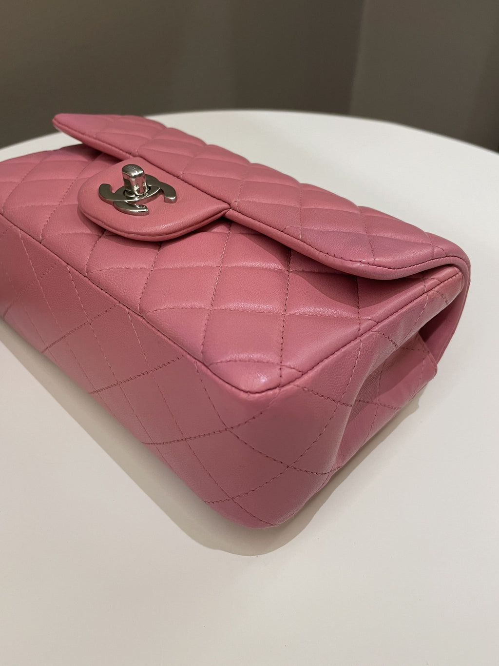 Chanel Classic Quilted Mini Rectangular Mauve Pink Lambskin