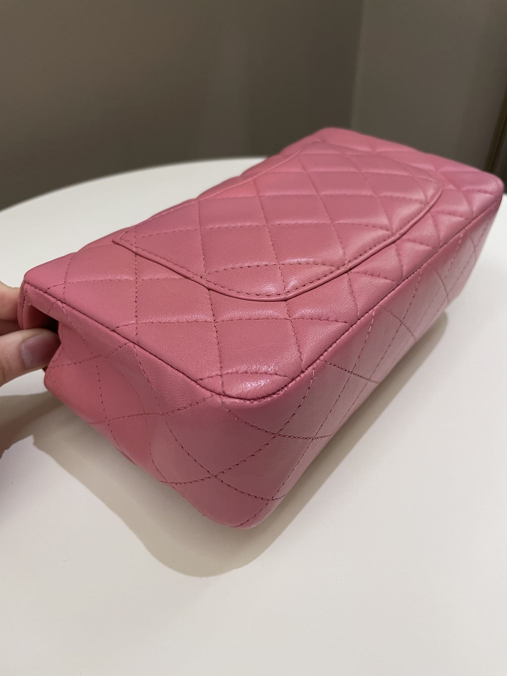 Chanel Classic Quilted Mini Rectangular Mauve Pink Lambskin