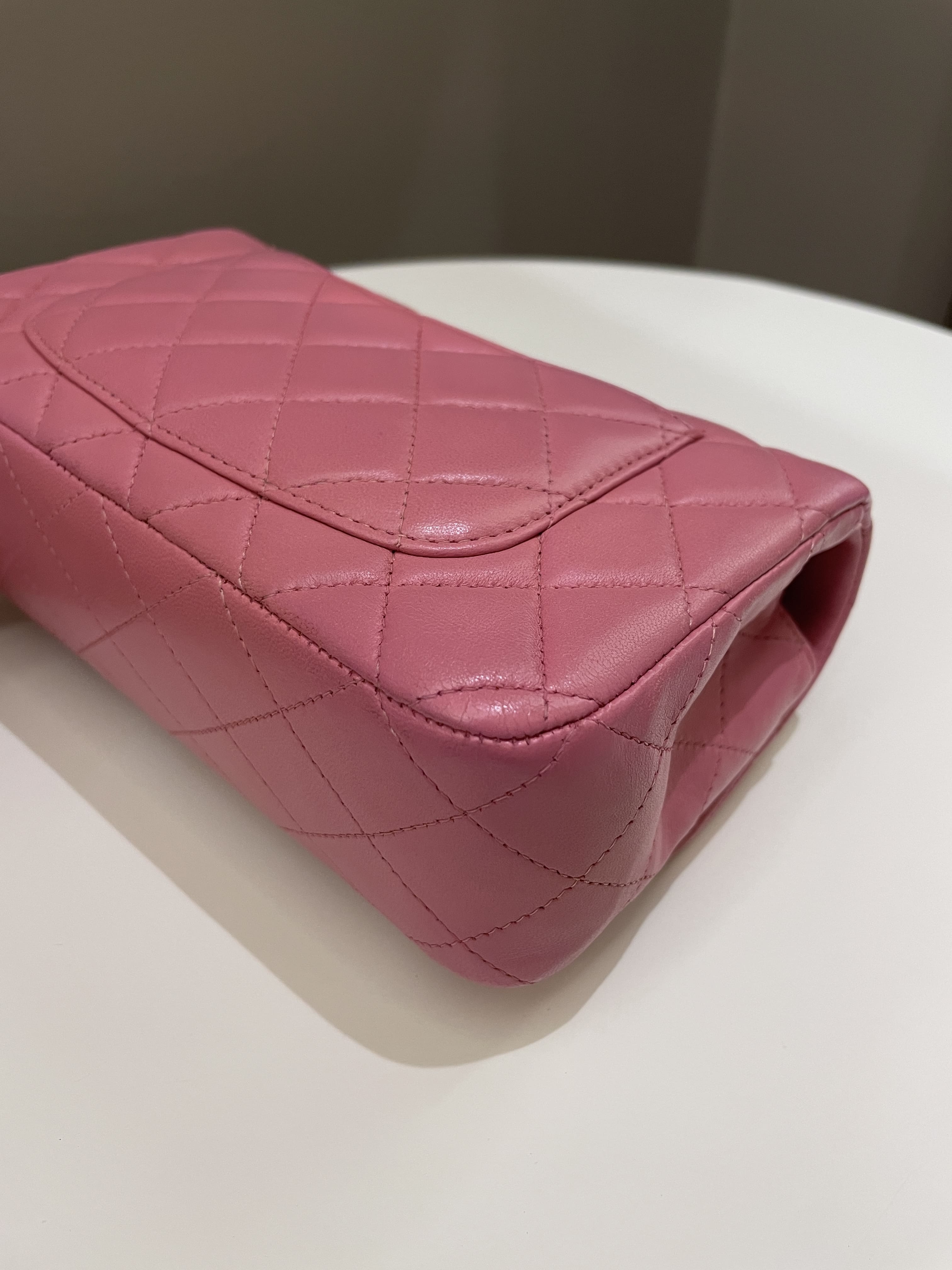 Chanel Classic Quilted Mini Rectangular Mauve Pink Lambskin