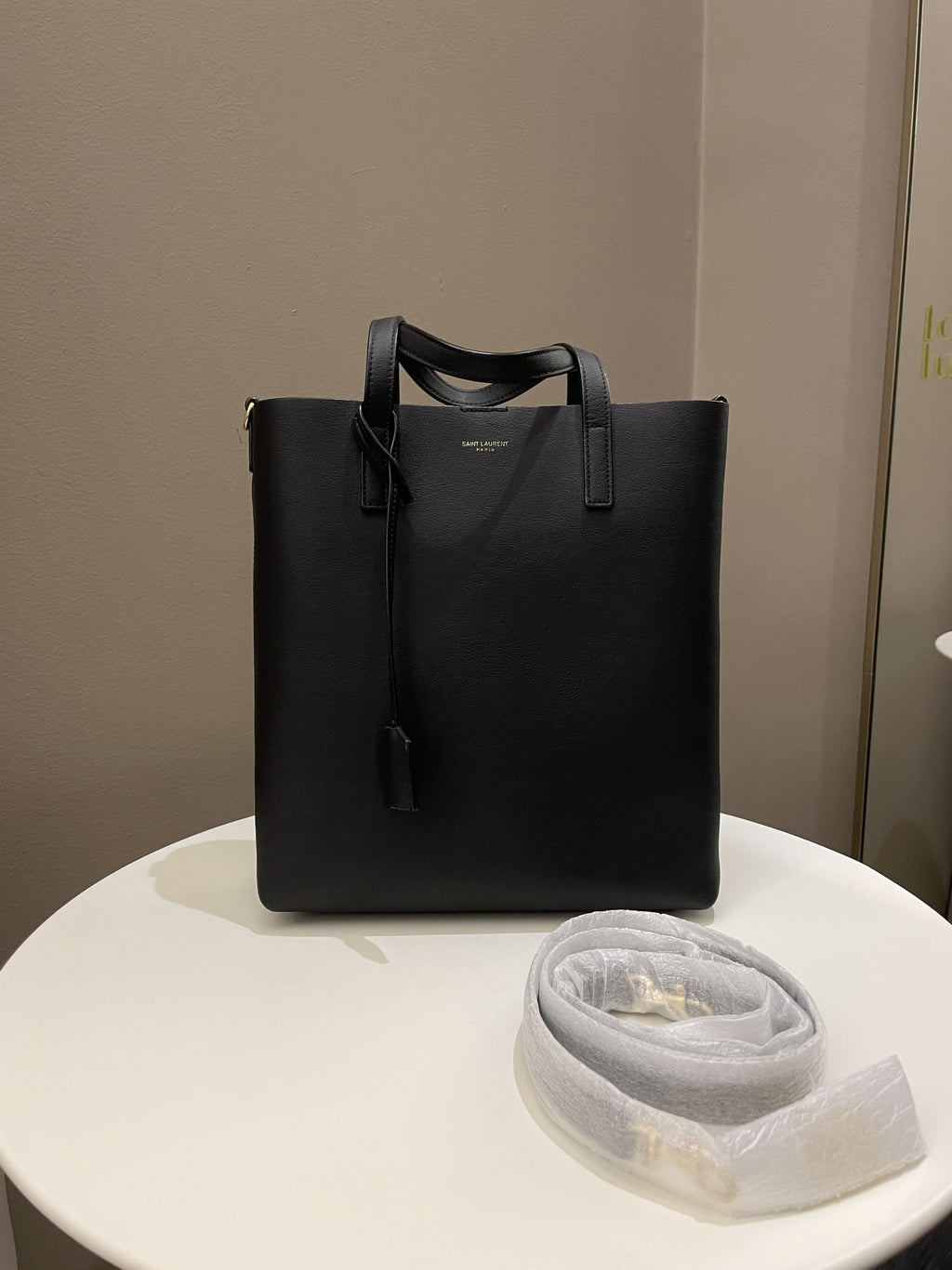 Saint Laurent Toy Shopping Bag Black Calfskin