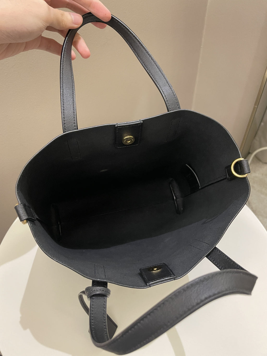 Saint Laurent Toy Shopping Bag Black Calfskin