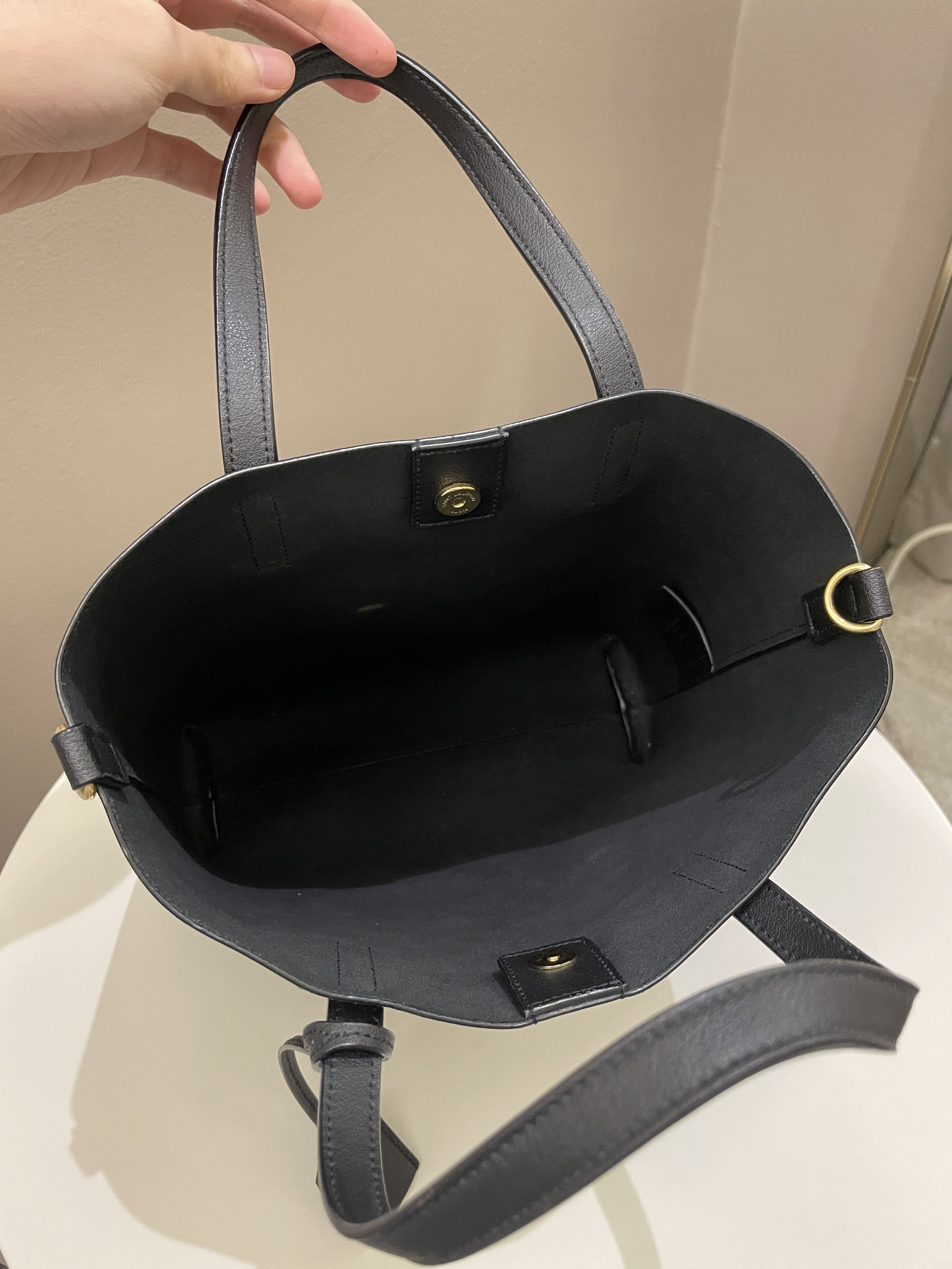 Saint Laurent Toy Shopping Bag Black Calfskin
