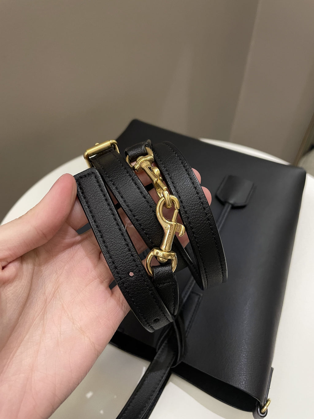 Saint Laurent Toy Shopping Bag Black Calfskin