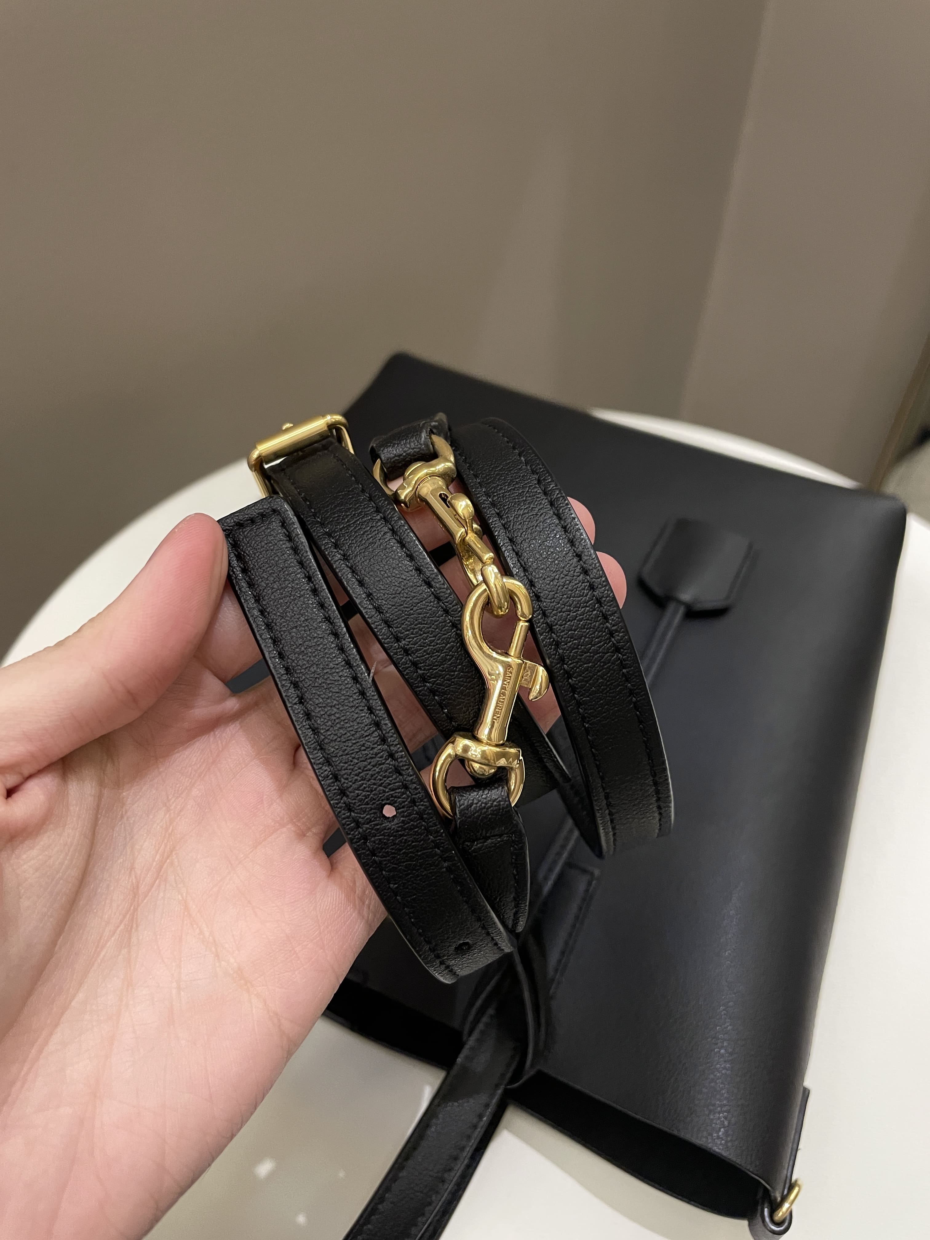 Saint Laurent Toy Shopping Bag Black Calfskin