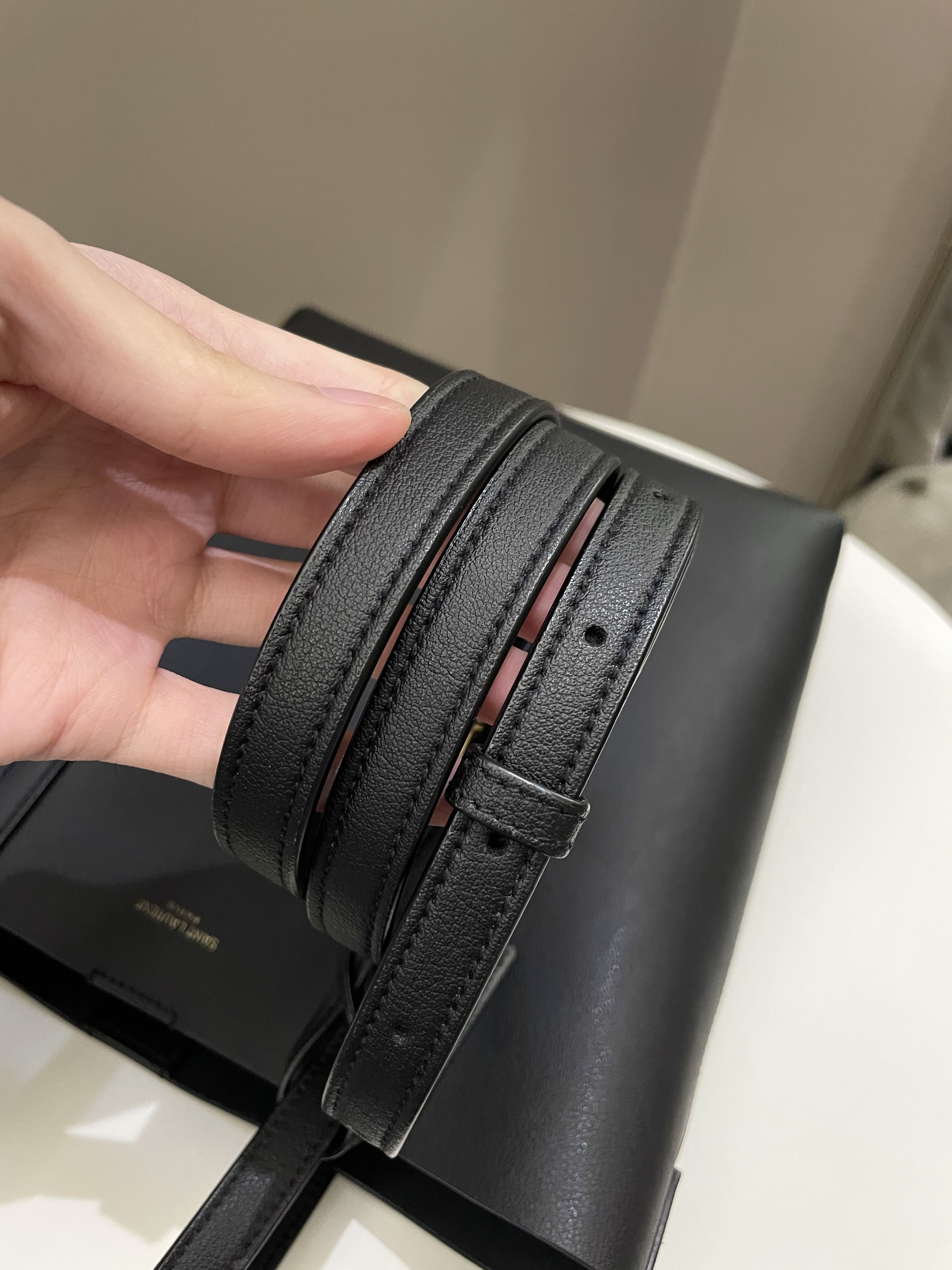 Saint Laurent Toy Shopping Bag Black Calfskin