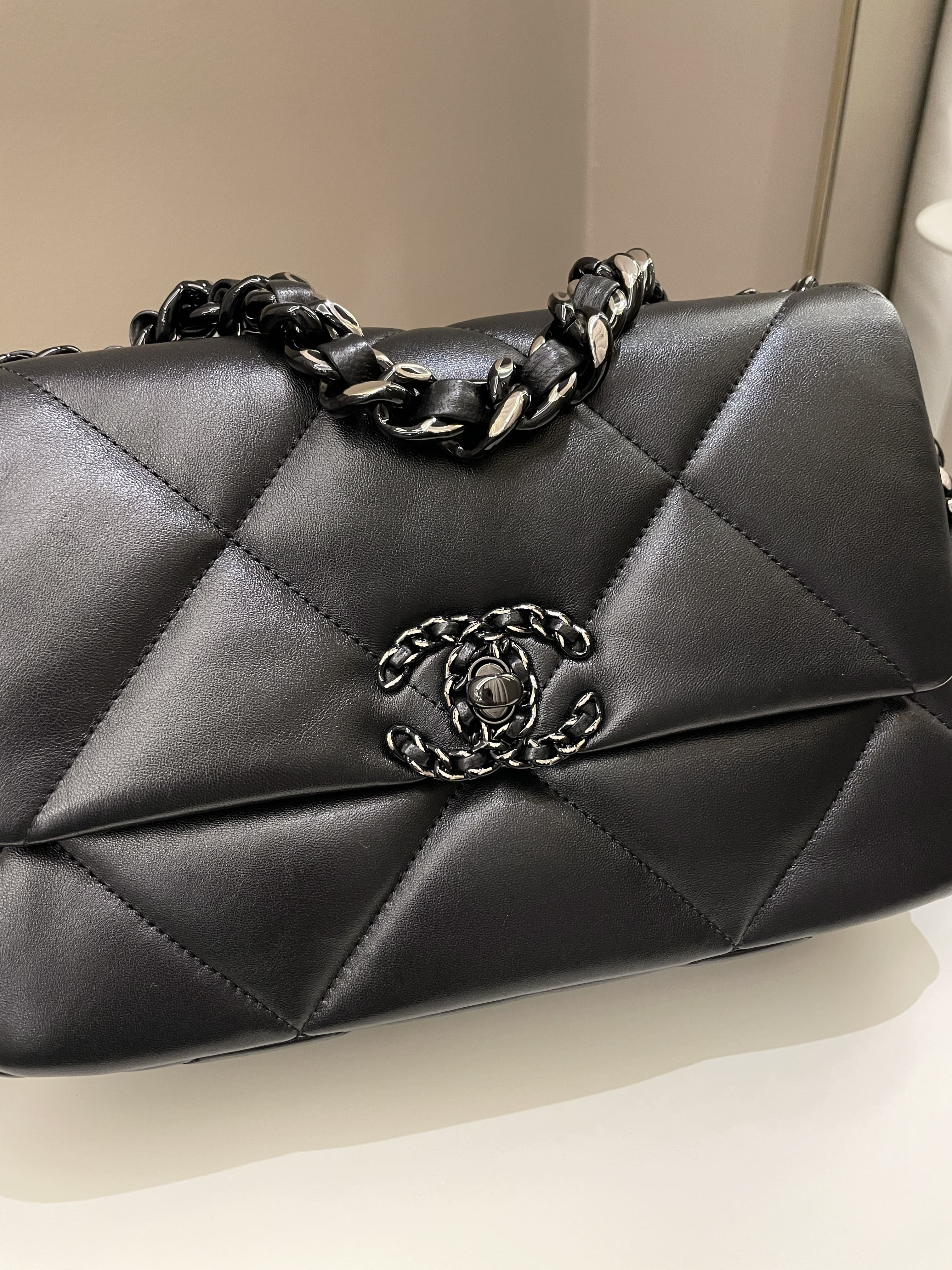 Chanel 19 Flap Bag So Black