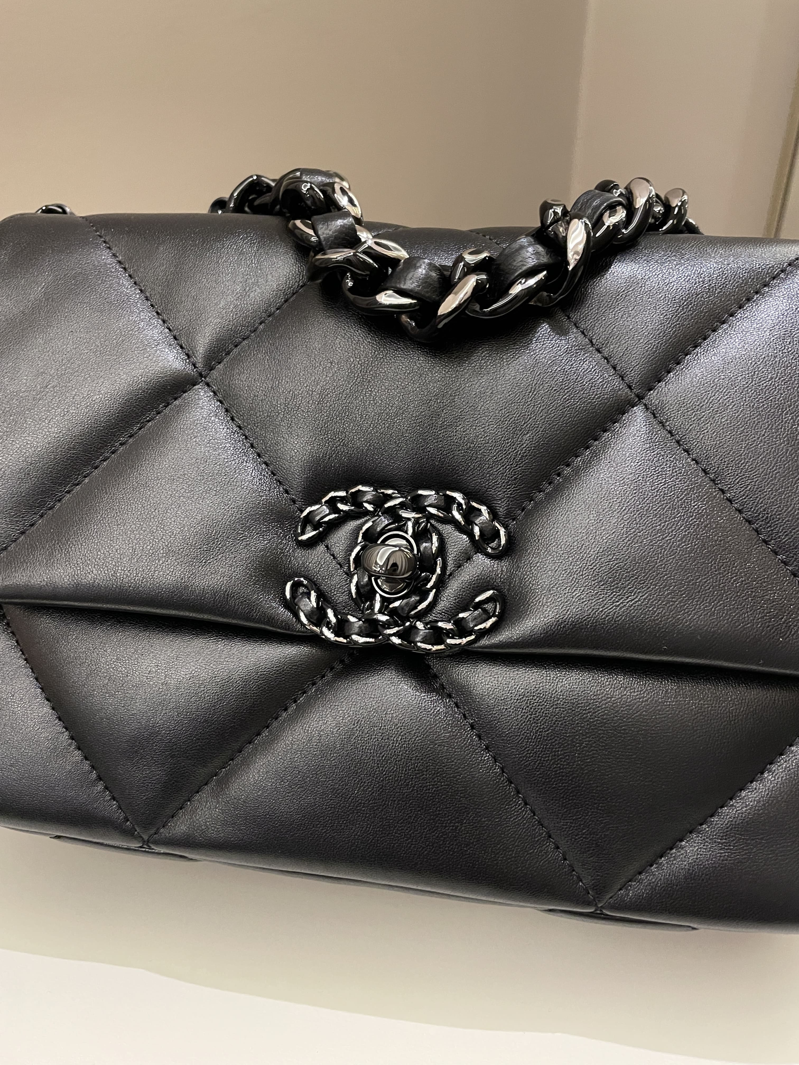 Chanel 19 Flap Bag So Black