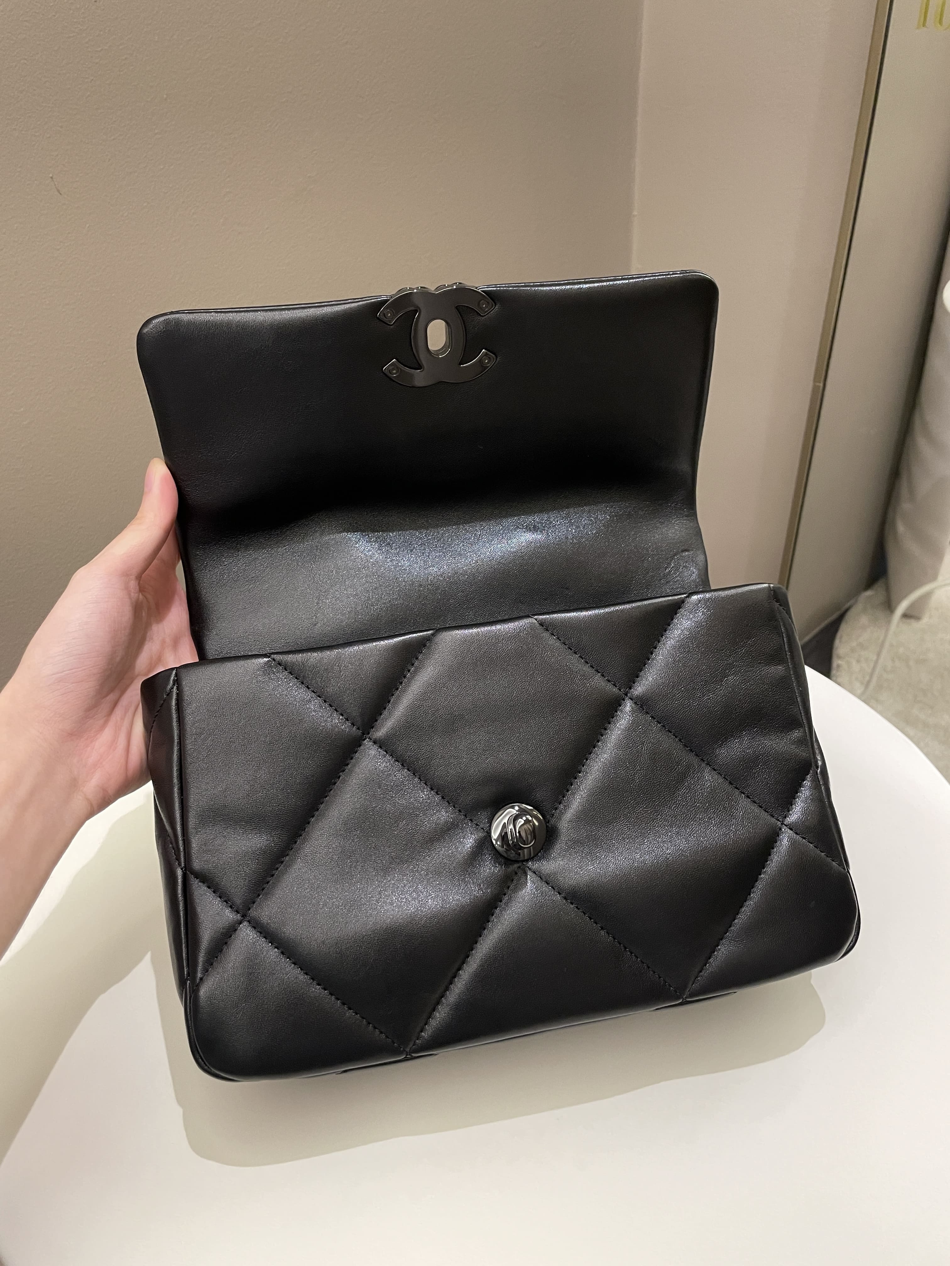 Chanel 19 Flap Bag So Black