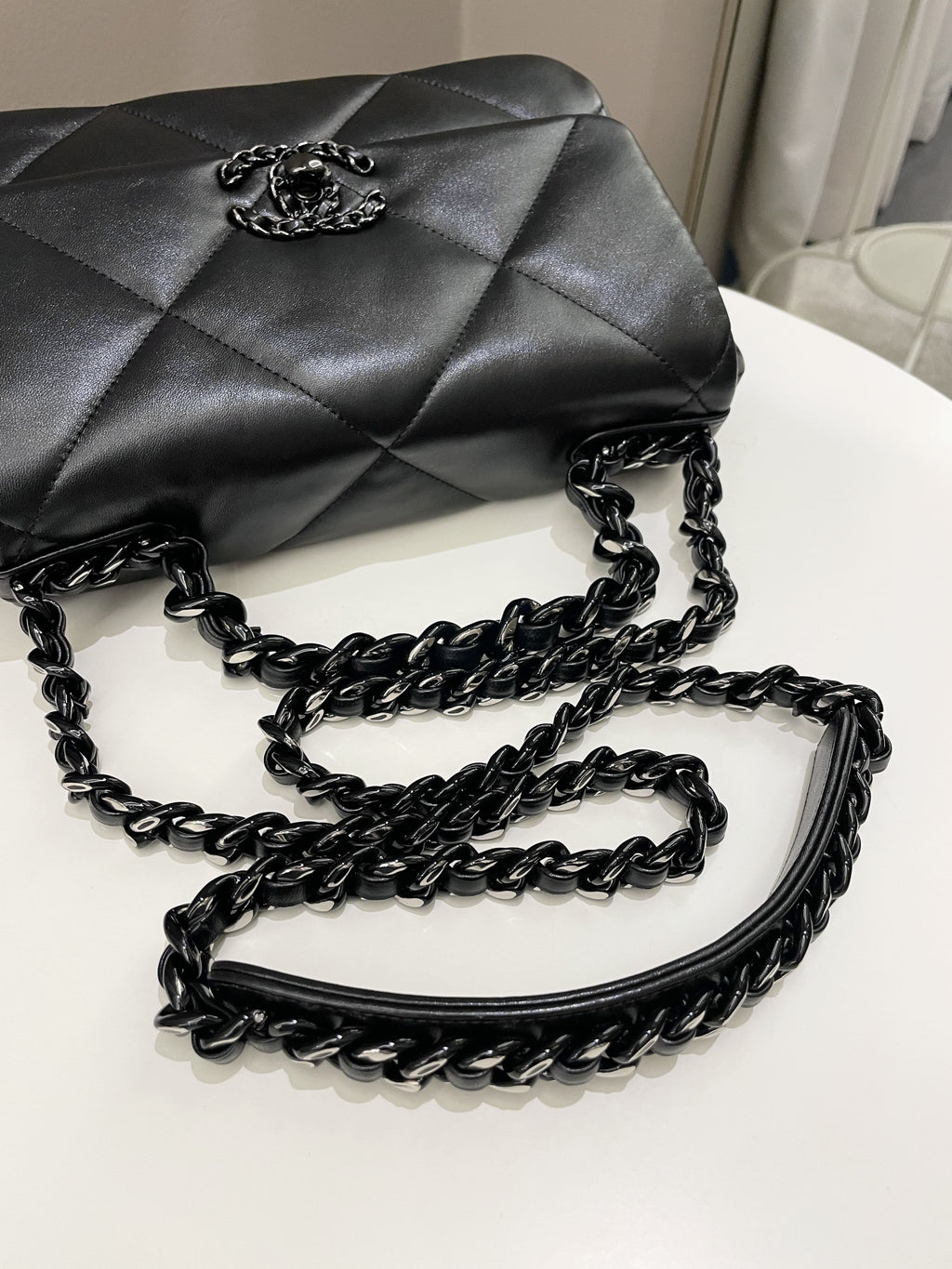 Chanel 19 Flap Bag So Black
