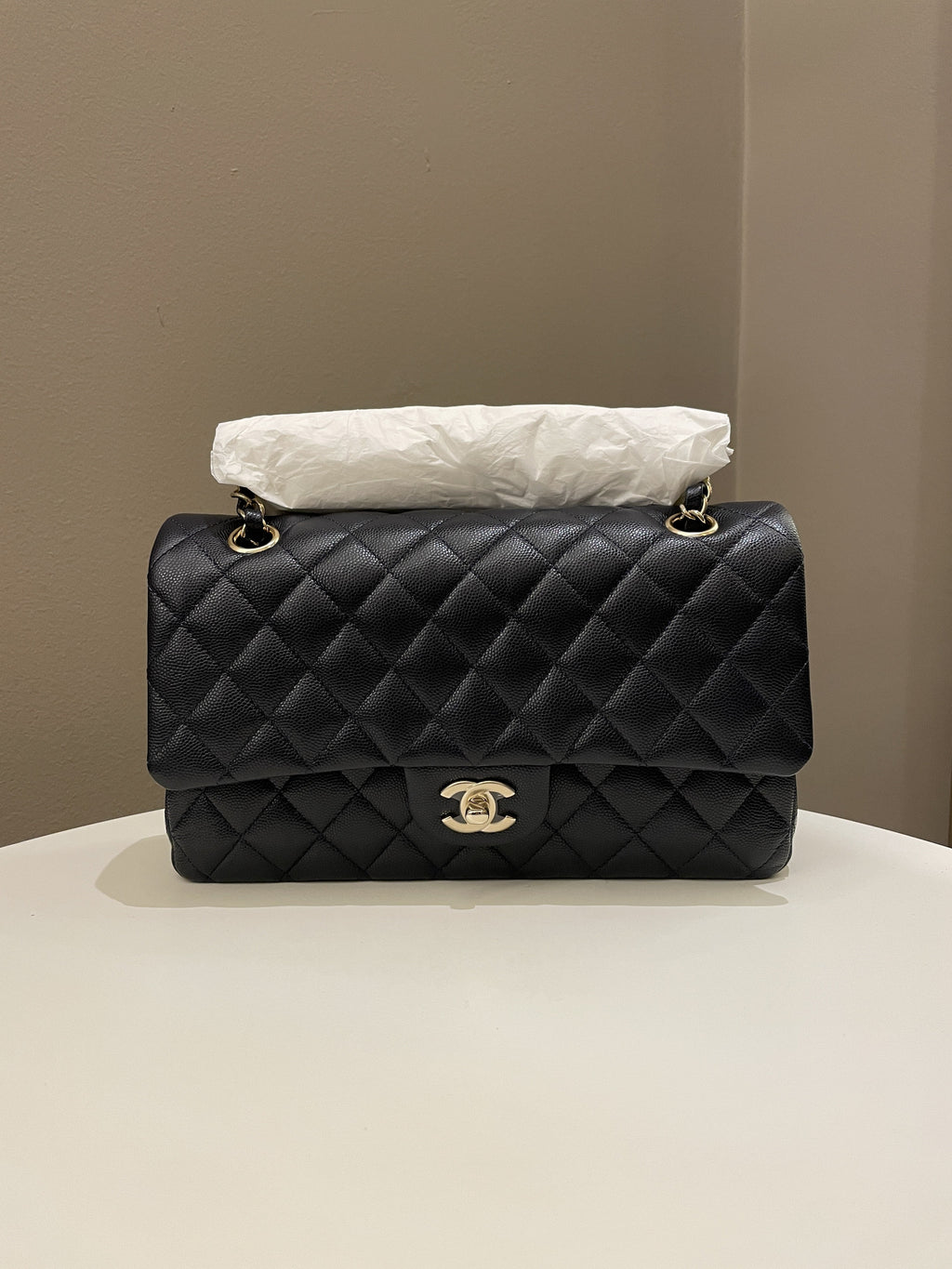 Chanel Classic Quilted Medium Double Flap Midnight Blue Caviar