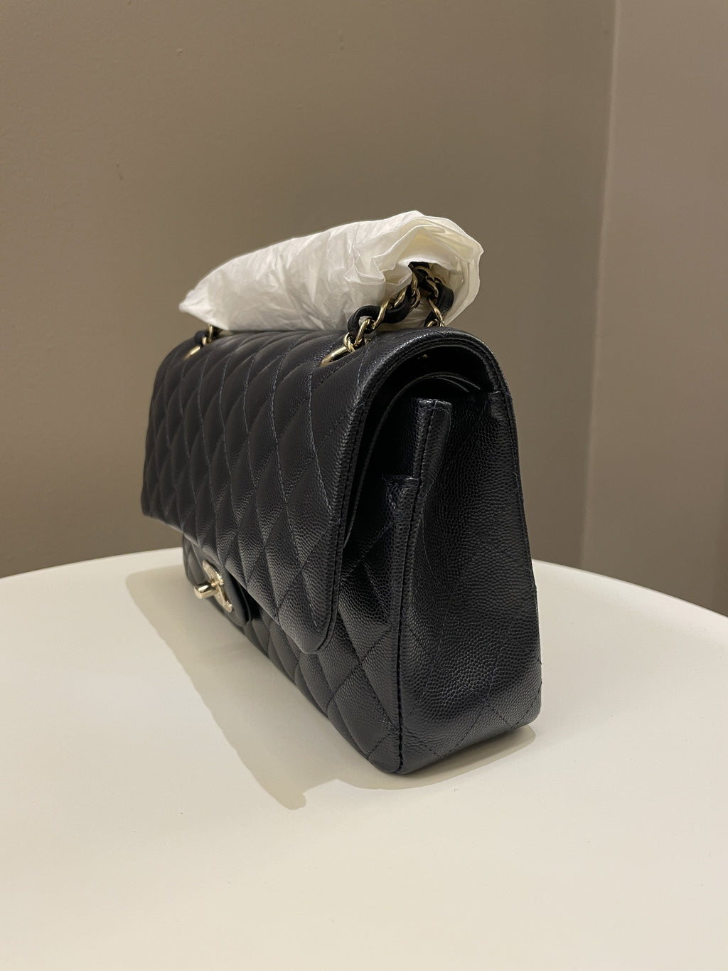 Chanel Classic Quilted Medium Double Flap Midnight Blue Caviar