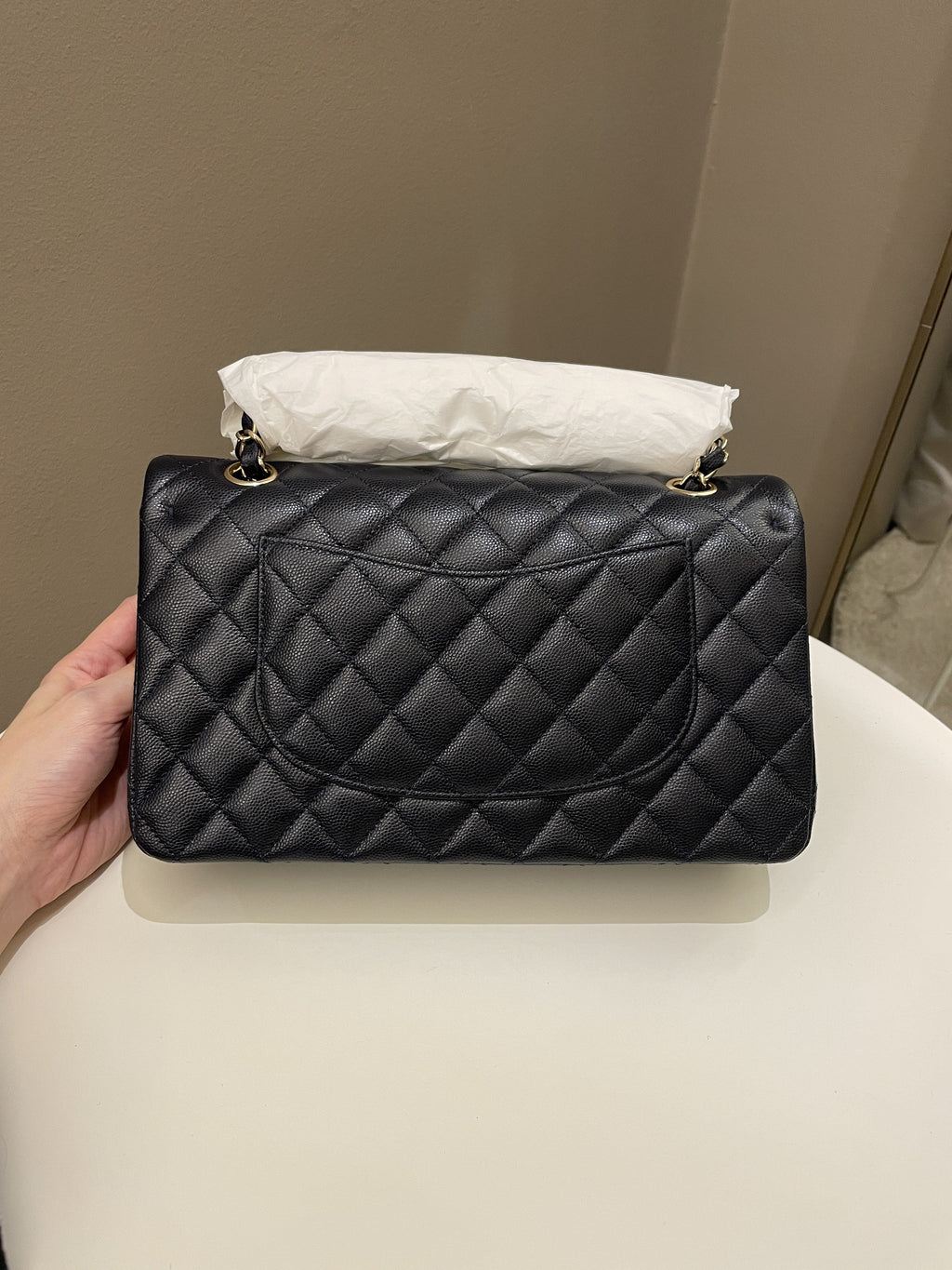 Chanel Classic Quilted Medium Double Flap Midnight Blue Caviar