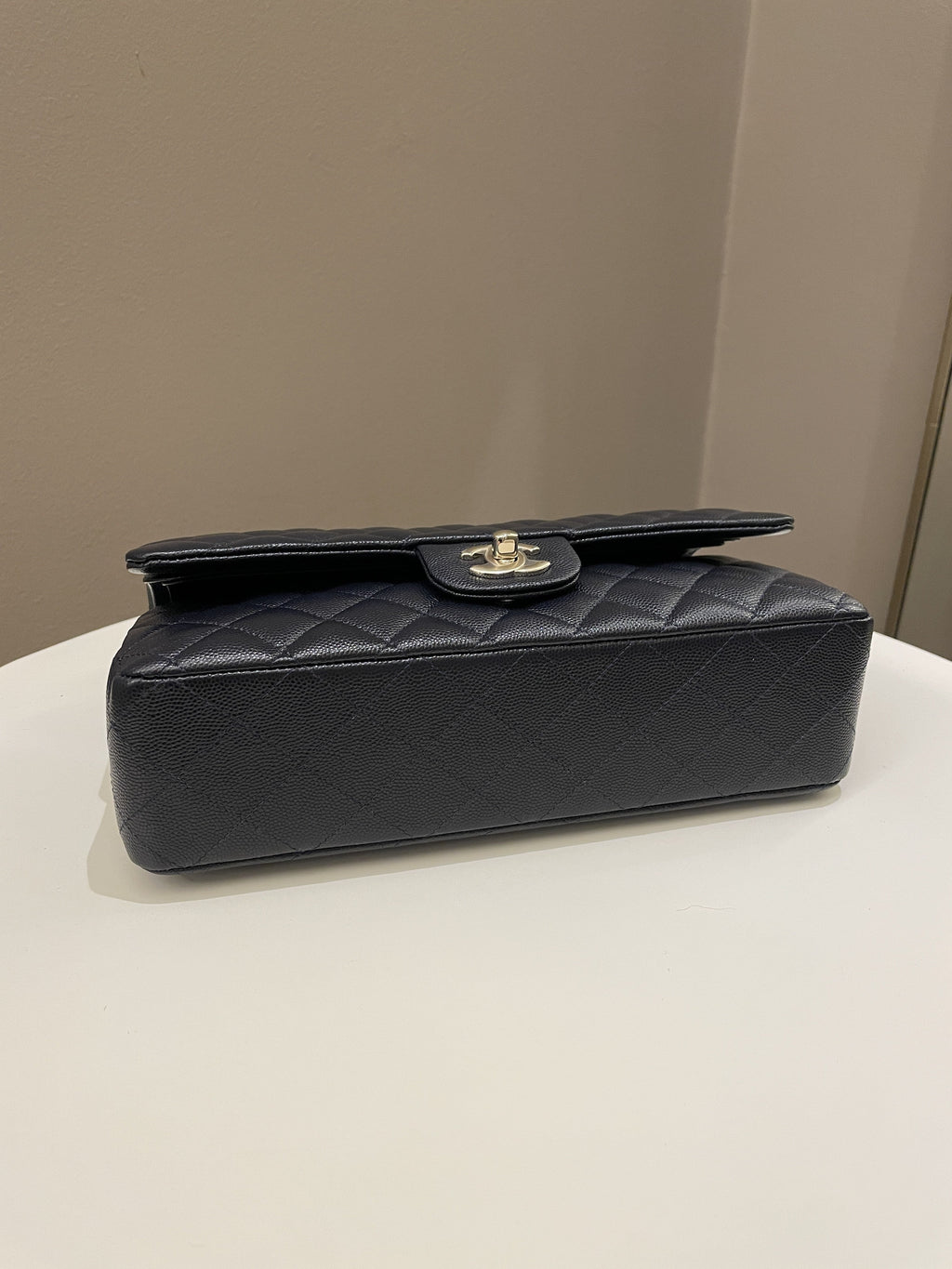 Chanel Classic Quilted Medium Double Flap Midnight Blue Caviar