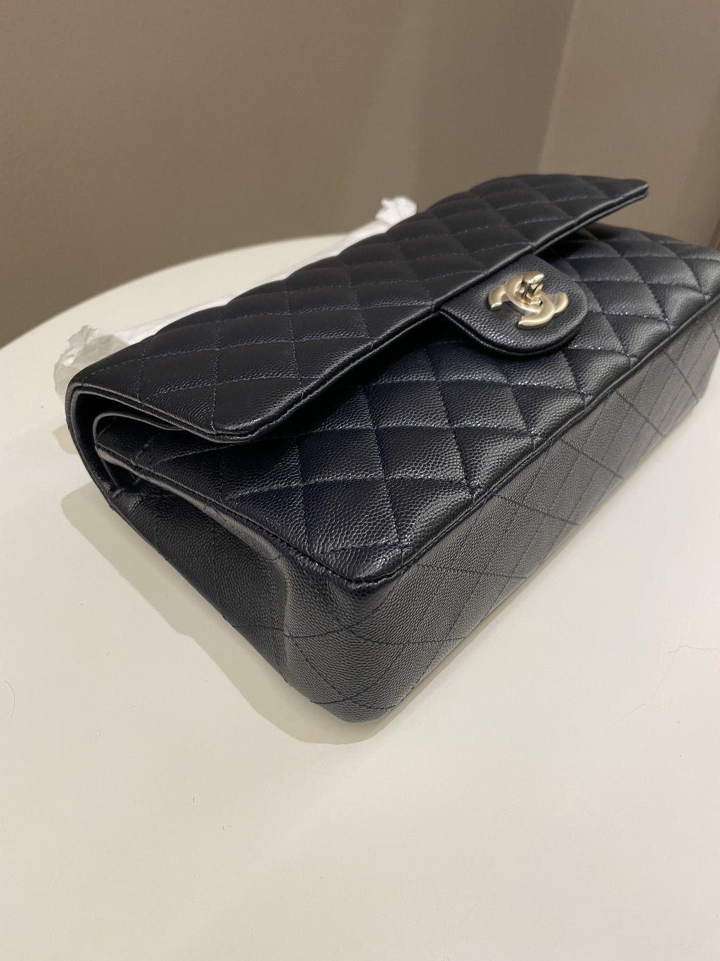 Chanel Classic Quilted Medium Double Flap Midnight Blue Caviar