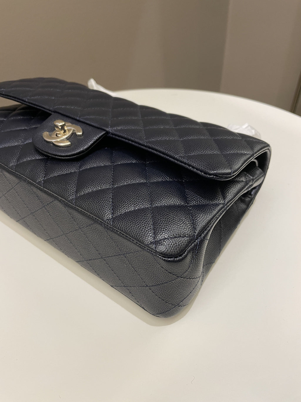 Chanel Classic Quilted Medium Double Flap Midnight Blue Caviar