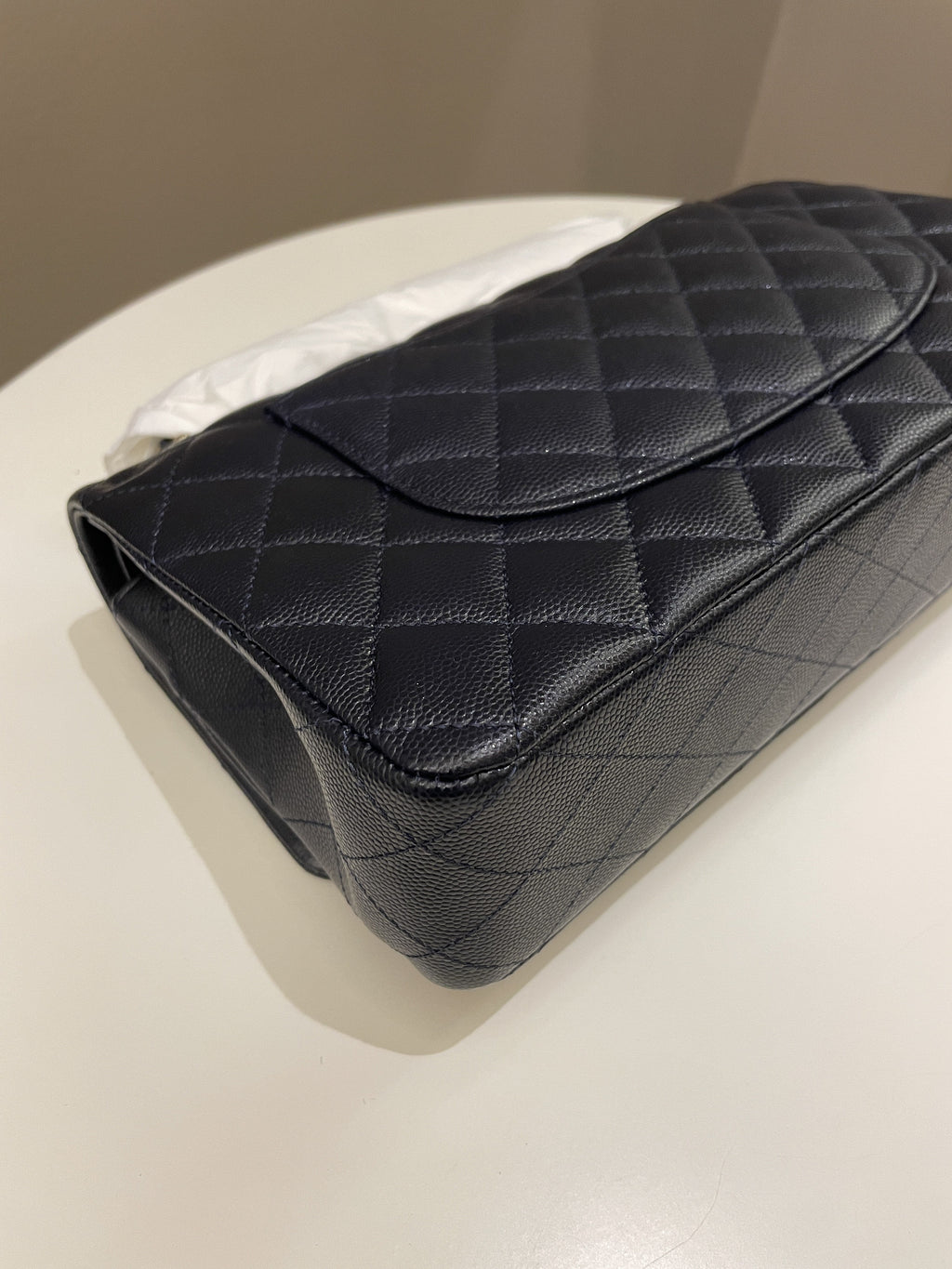 Chanel Classic Quilted Medium Double Flap Midnight Blue Caviar