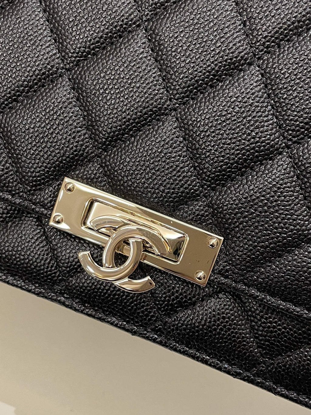 Chanel Golden Class Wallet On Chain Black Caviar