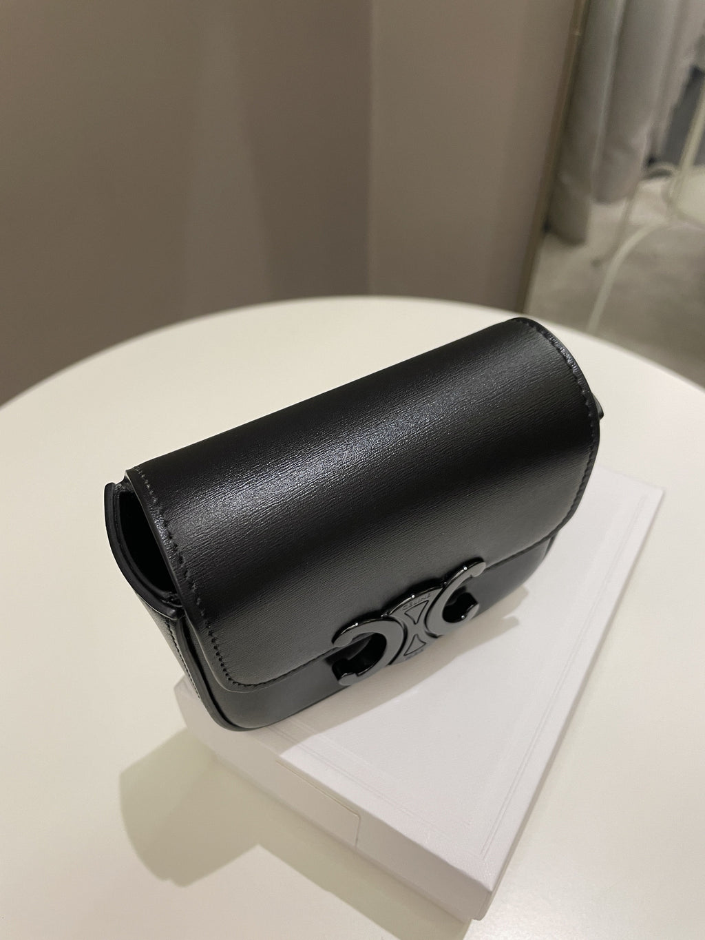 Celine Mini Triomphe Black Calf