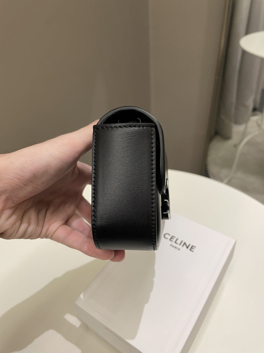 Celine Mini Triomphe Black Calf