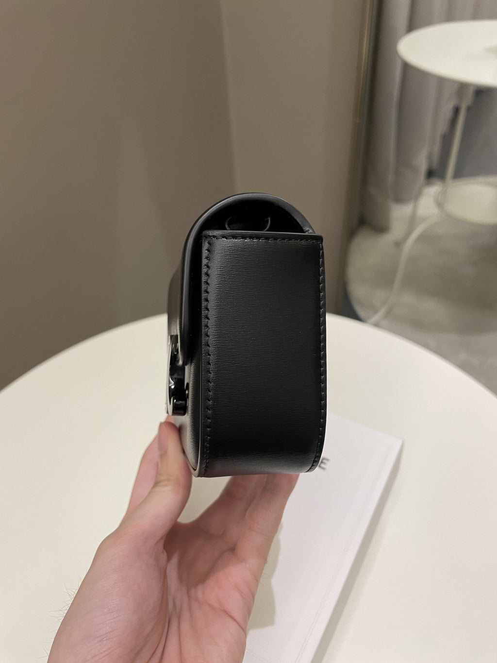 Celine Mini Triomphe Black Calf