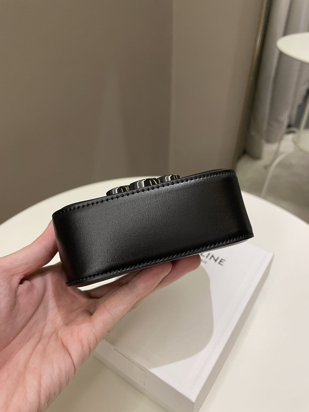 Celine Mini Triomphe Black Calf