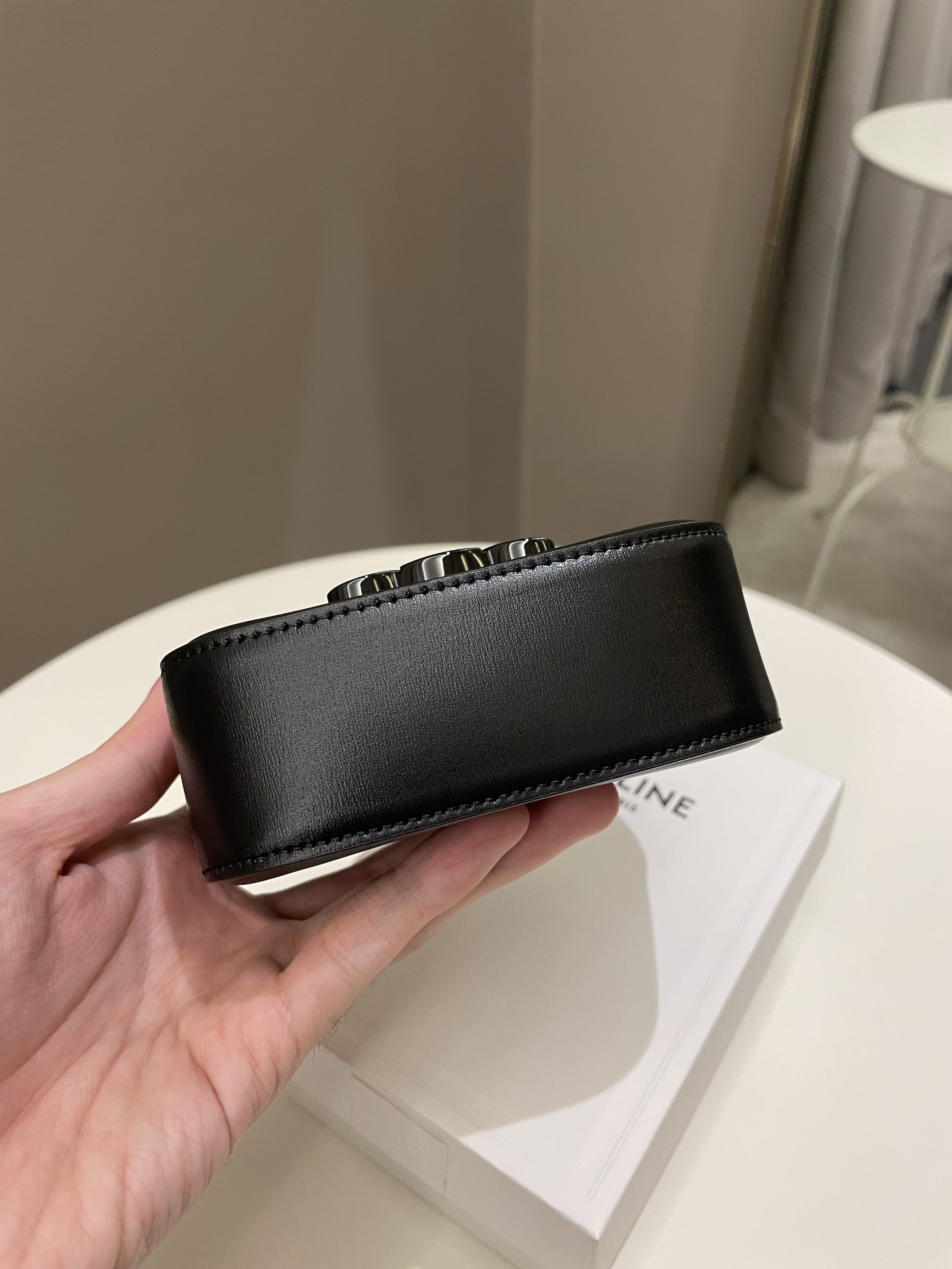 Celine Mini Triomphe Black Calf
