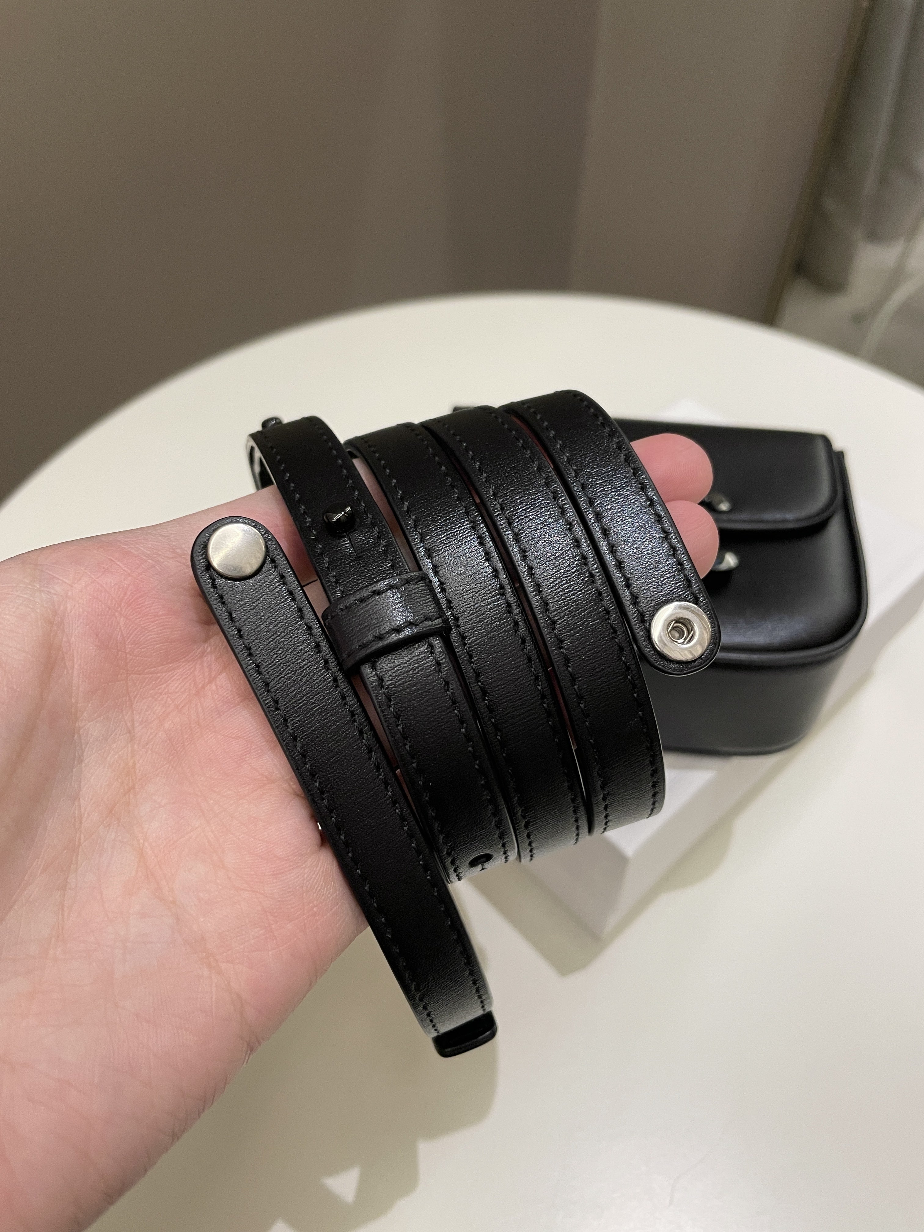 Celine Mini Triomphe Black Calf
