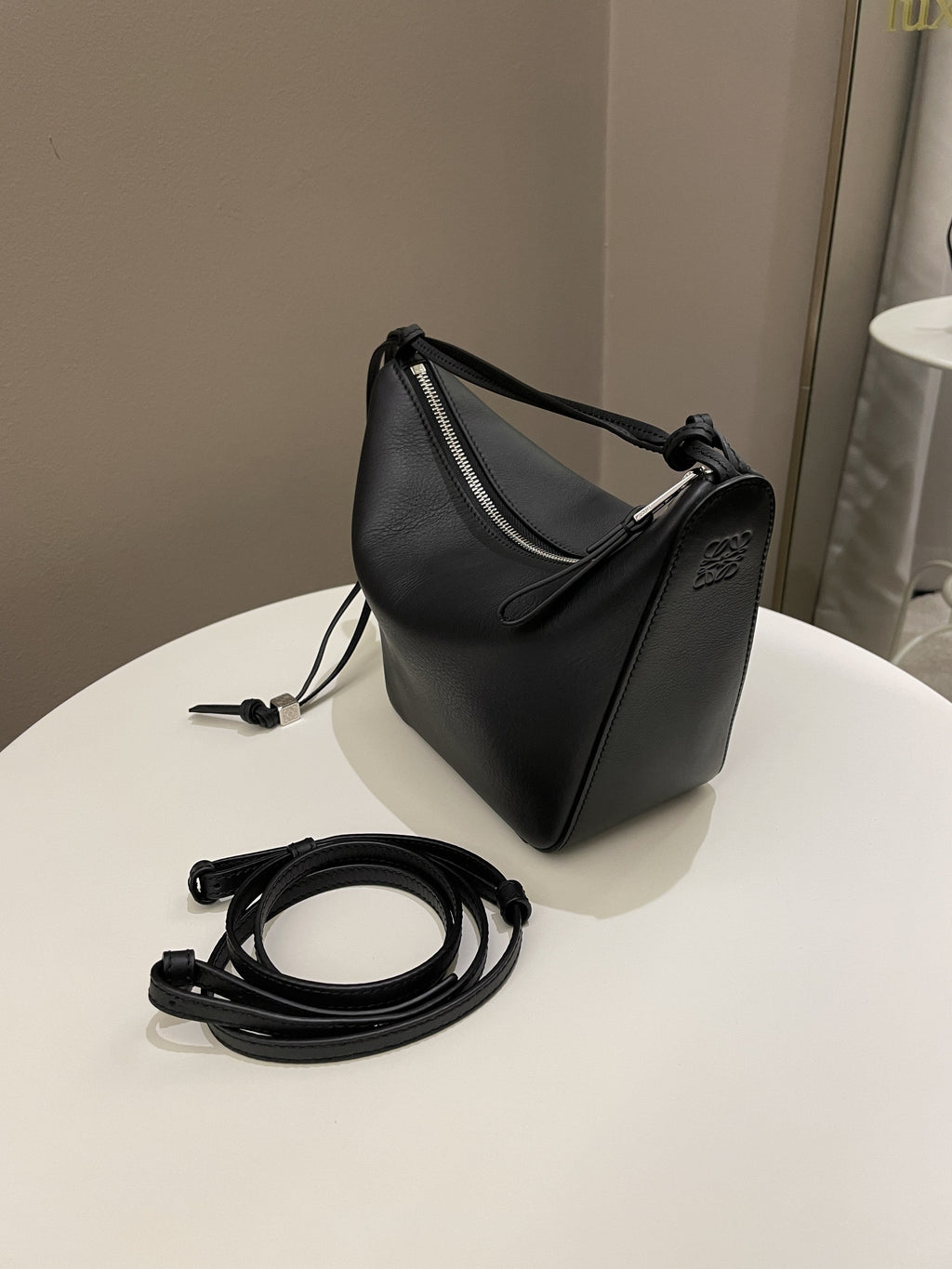 Loewe Hammock Hobo Mini Black Calf