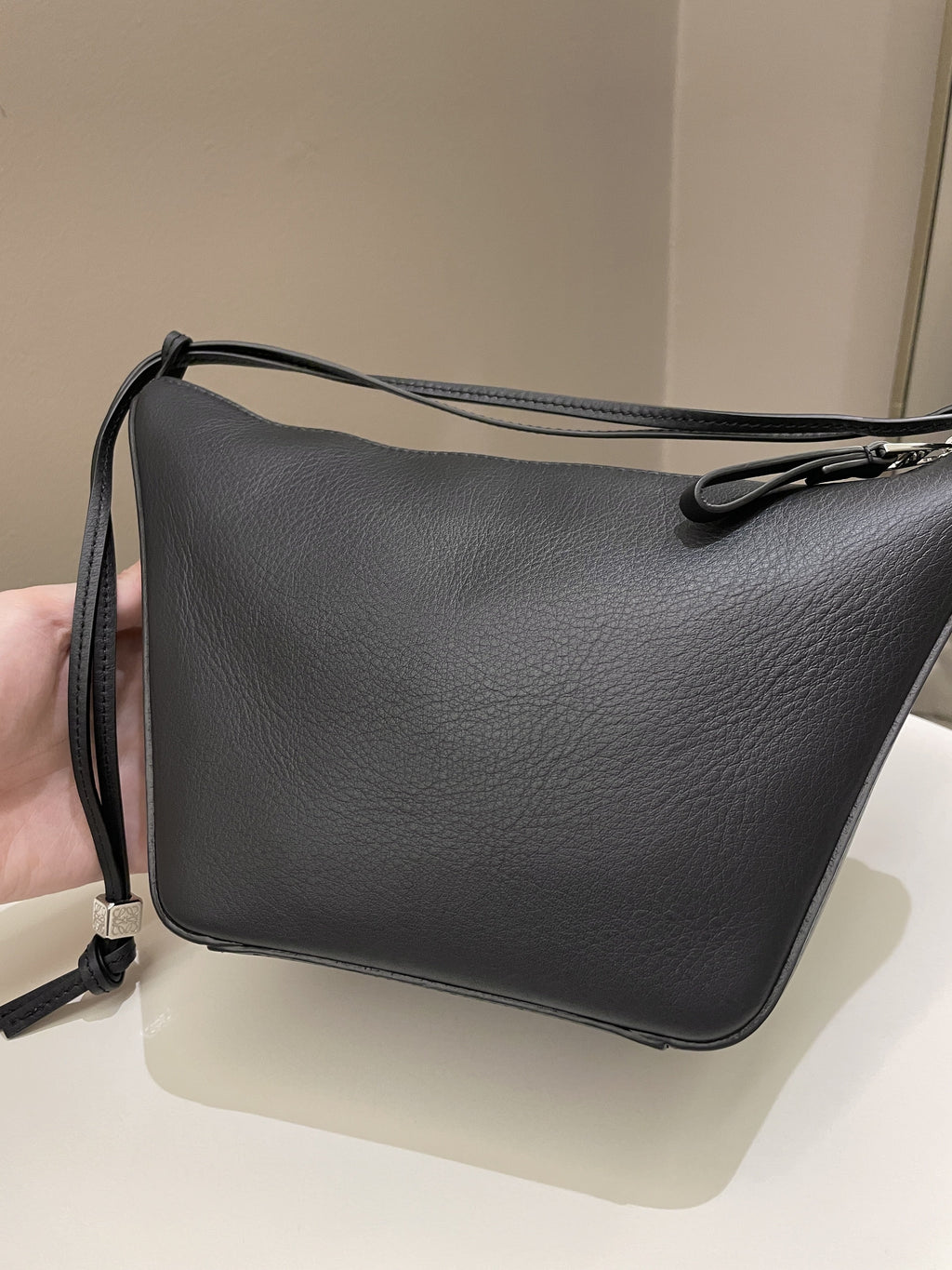 Loewe Hammock Hobo Mini Black Calf