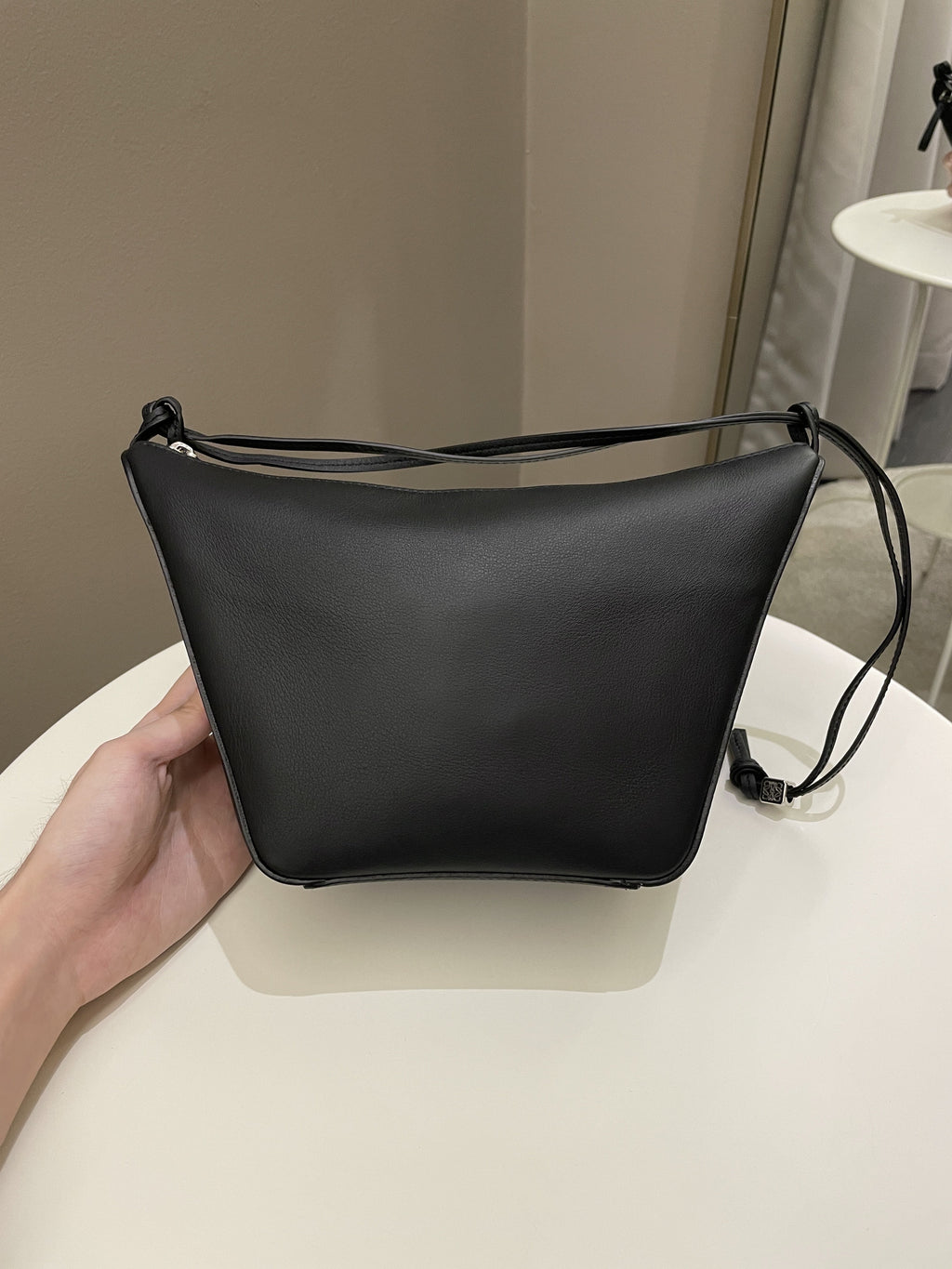 Loewe Hammock Hobo Mini Black Calf