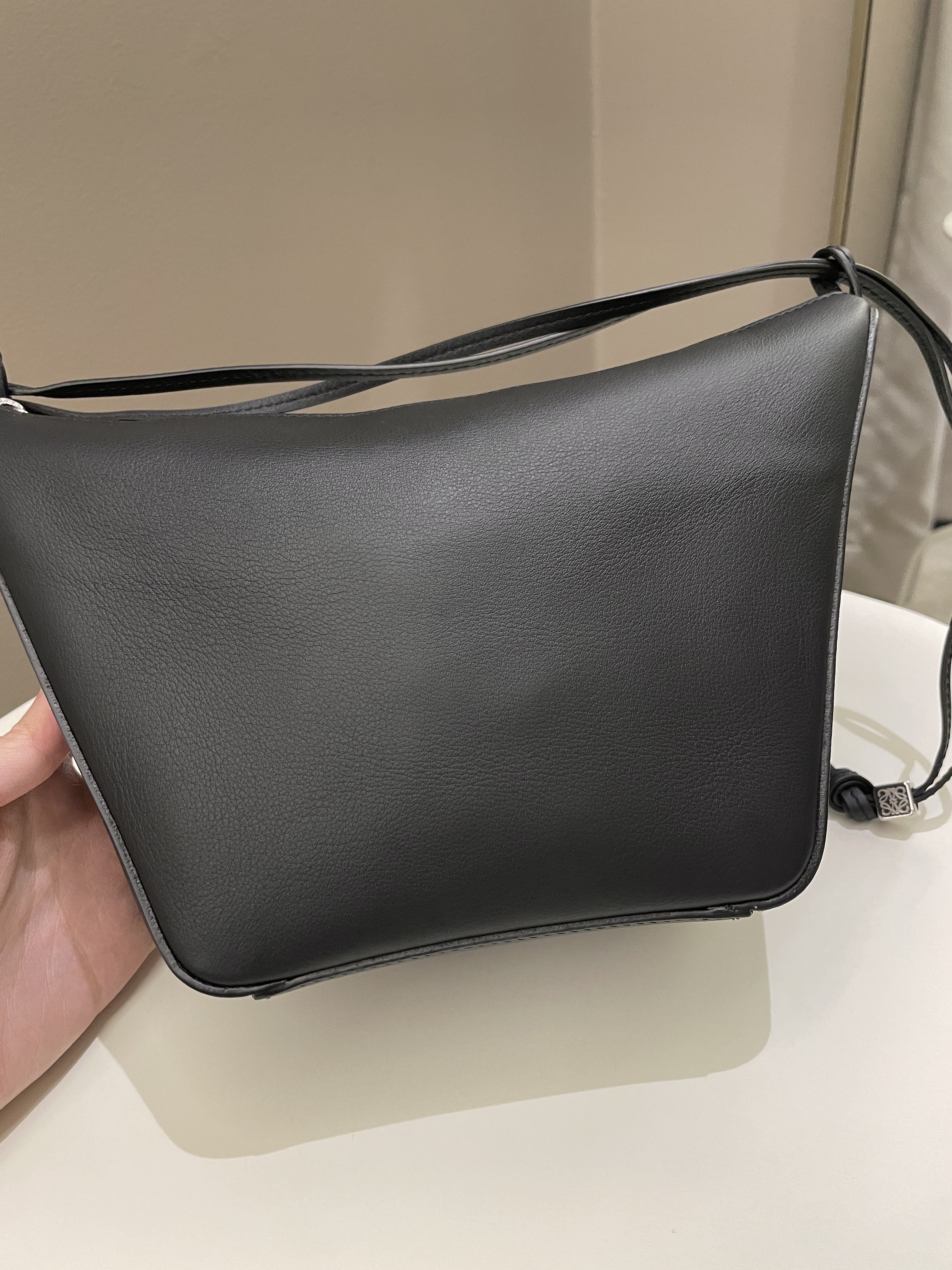 Loewe Hammock Hobo Mini Black Calf