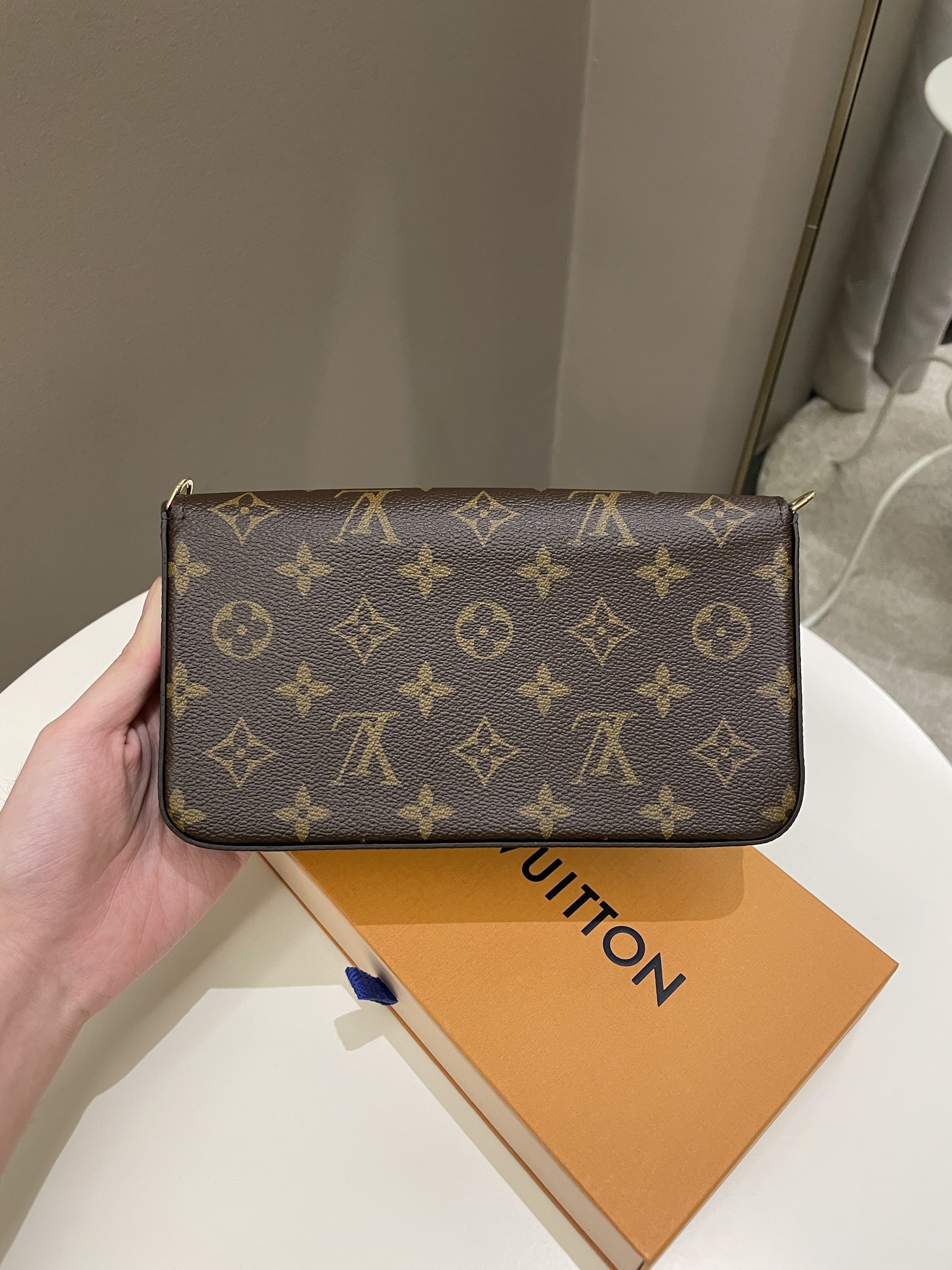 Louis Vuitton Felicie Pochette Classic Monogram Fuchsia