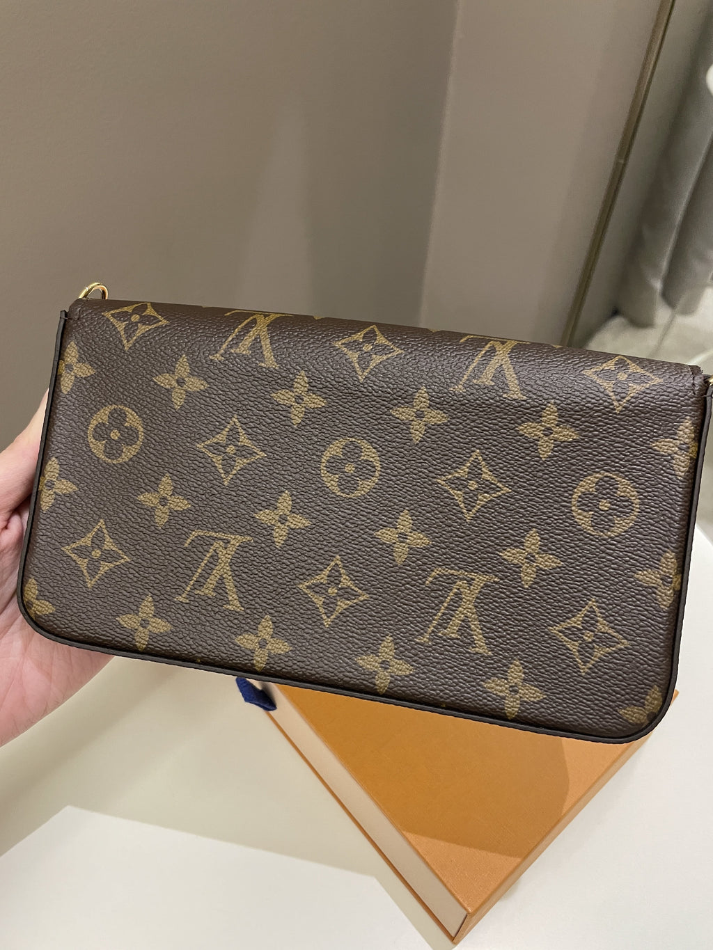 Louis Vuitton Felicie Pochette Classic Monogram Fuchsia
