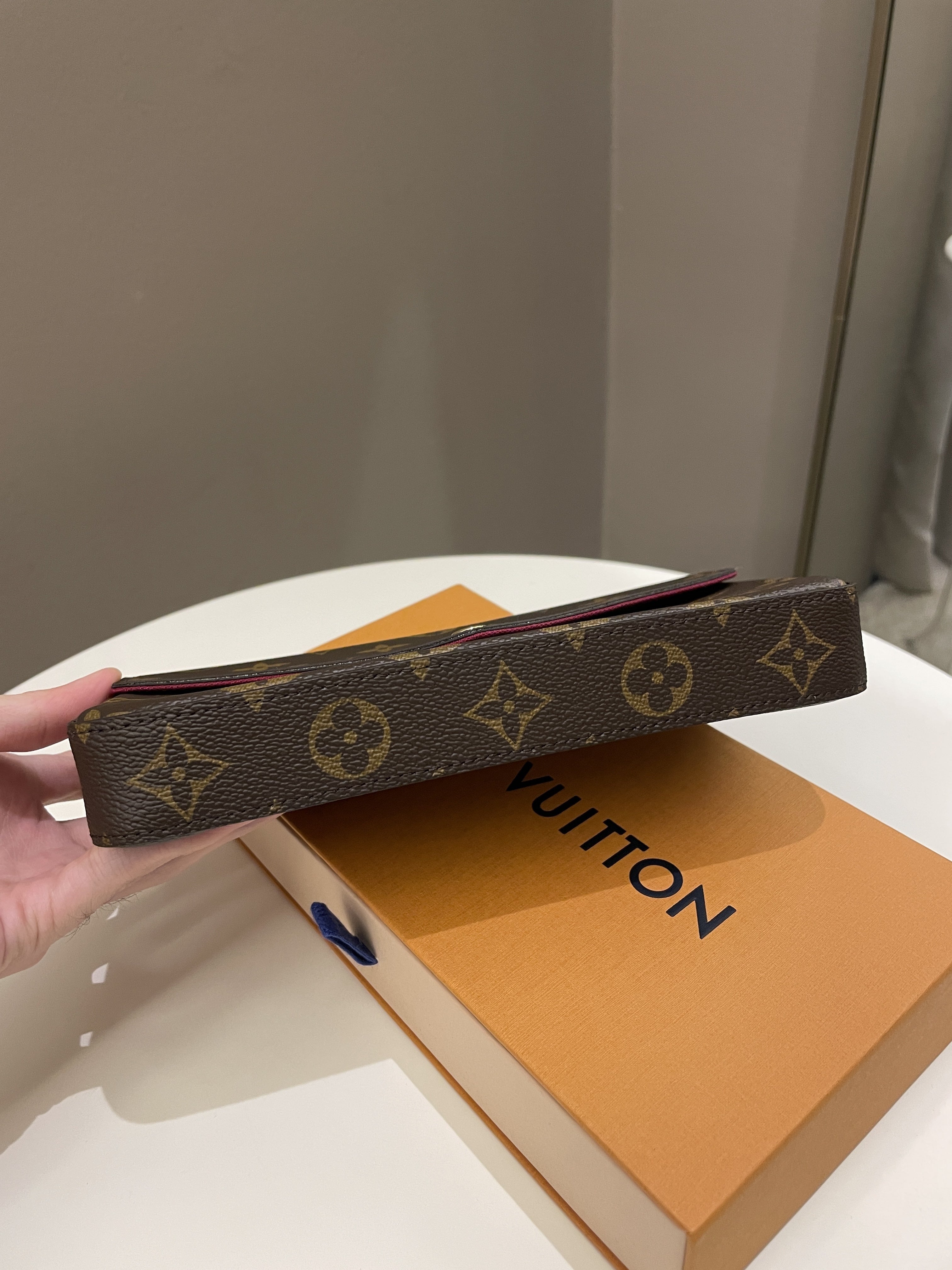 Louis Vuitton Felicie Pochette Classic Monogram Fuchsia