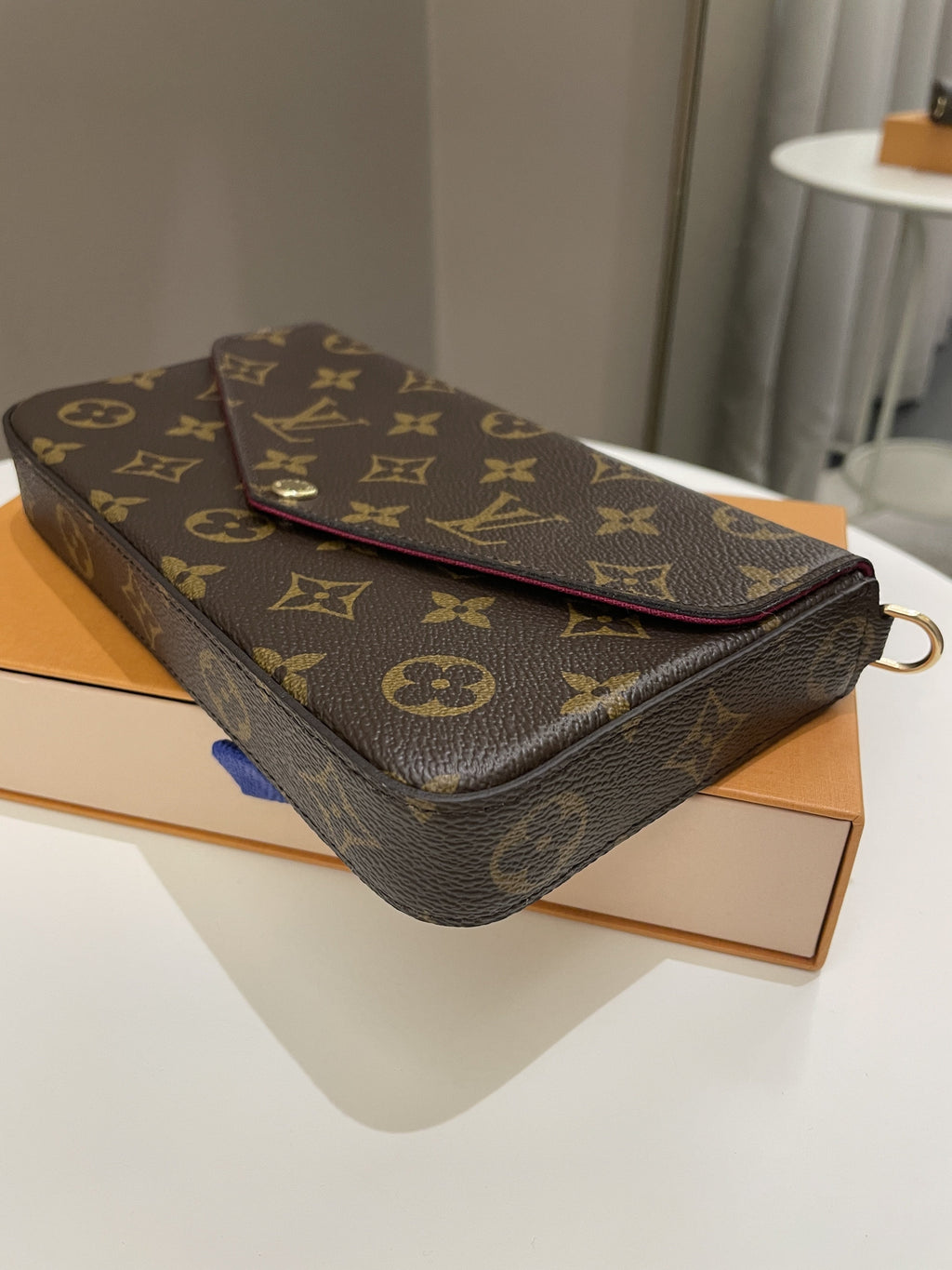 Louis Vuitton Felicie Pochette Classic Monogram Fuchsia
