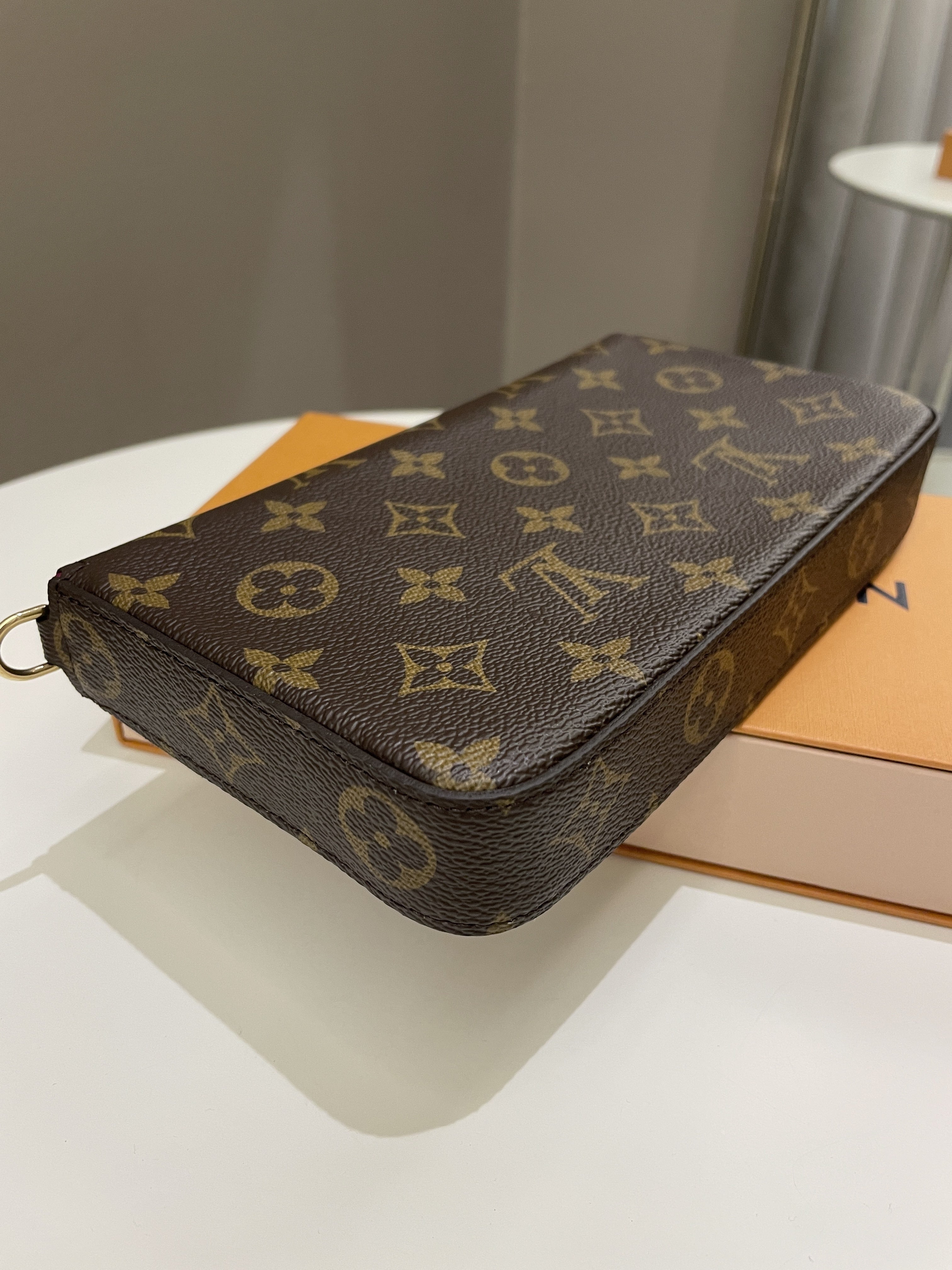 Louis Vuitton Felicie Pochette Classic Monogram Fuchsia