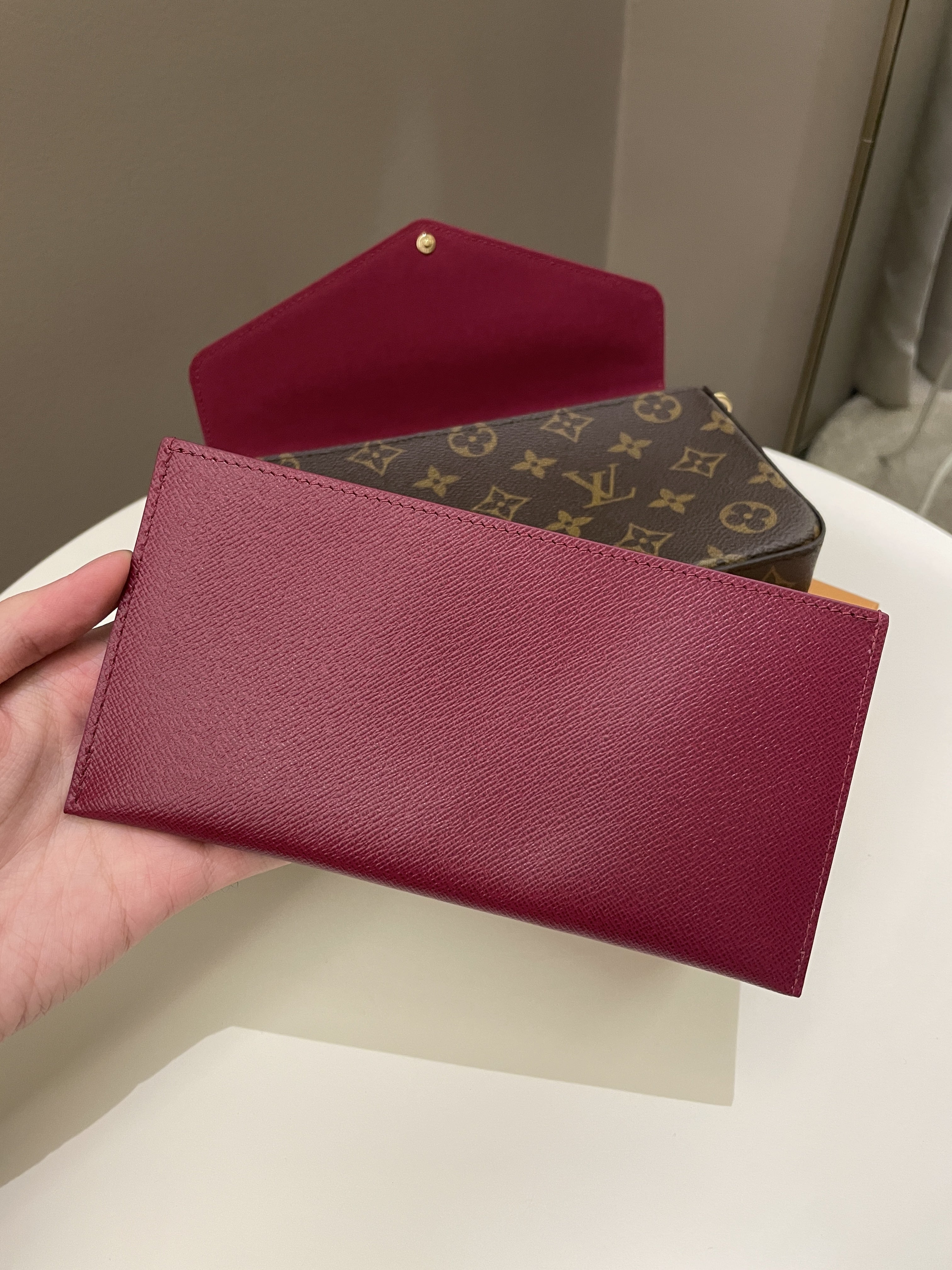 Louis Vuitton Felicie Pochette Classic Monogram Fuchsia