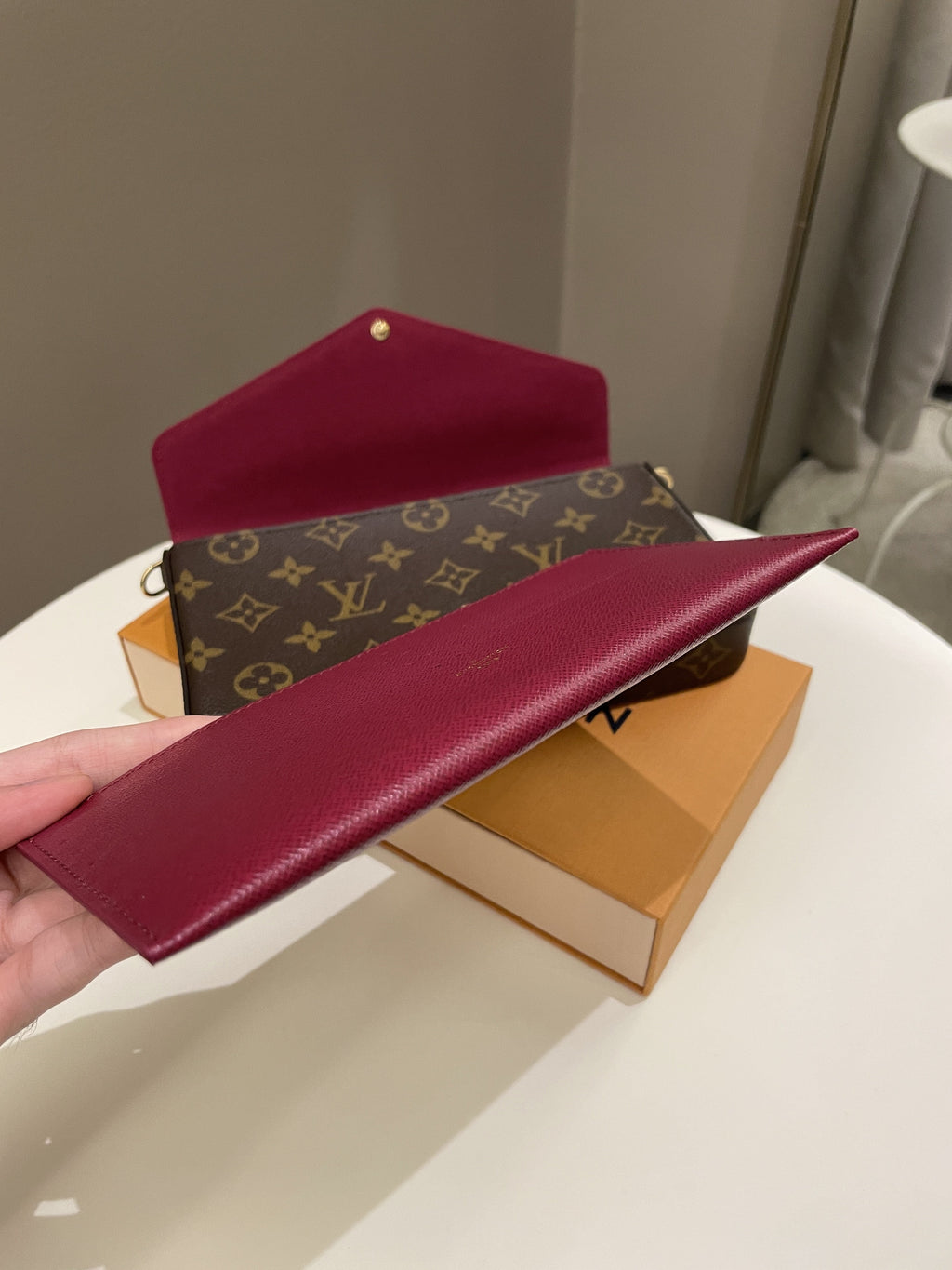 Louis Vuitton Felicie Pochette Classic Monogram Fuchsia