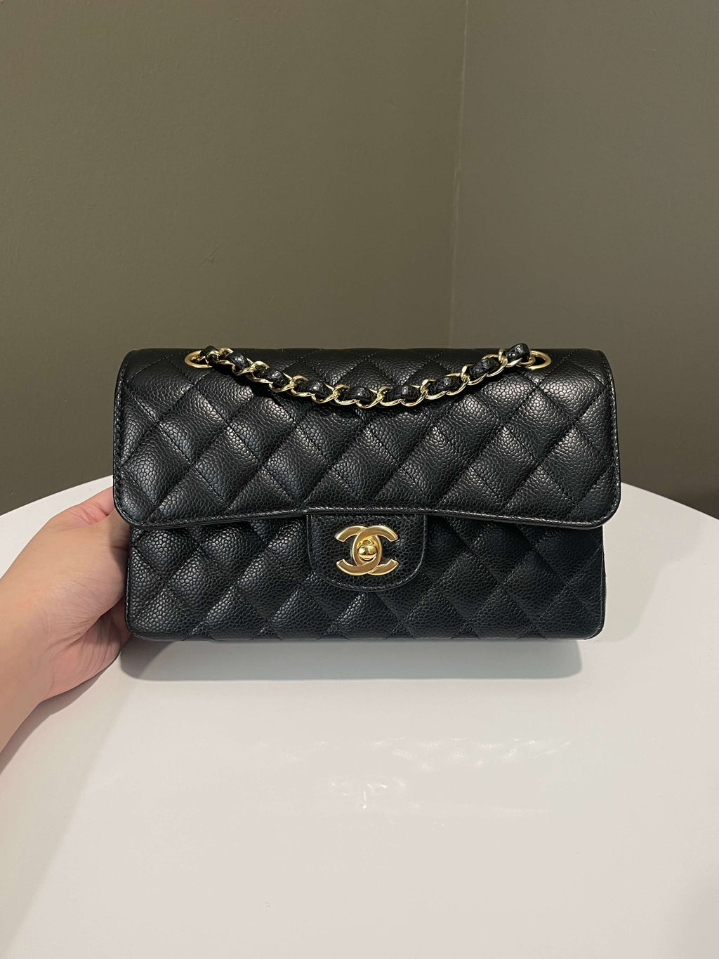 Chanel Classic Quilted Small Double Flap Black Caviar
