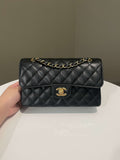 Chanel Classic Quilted Small Double Flap Black Caviar