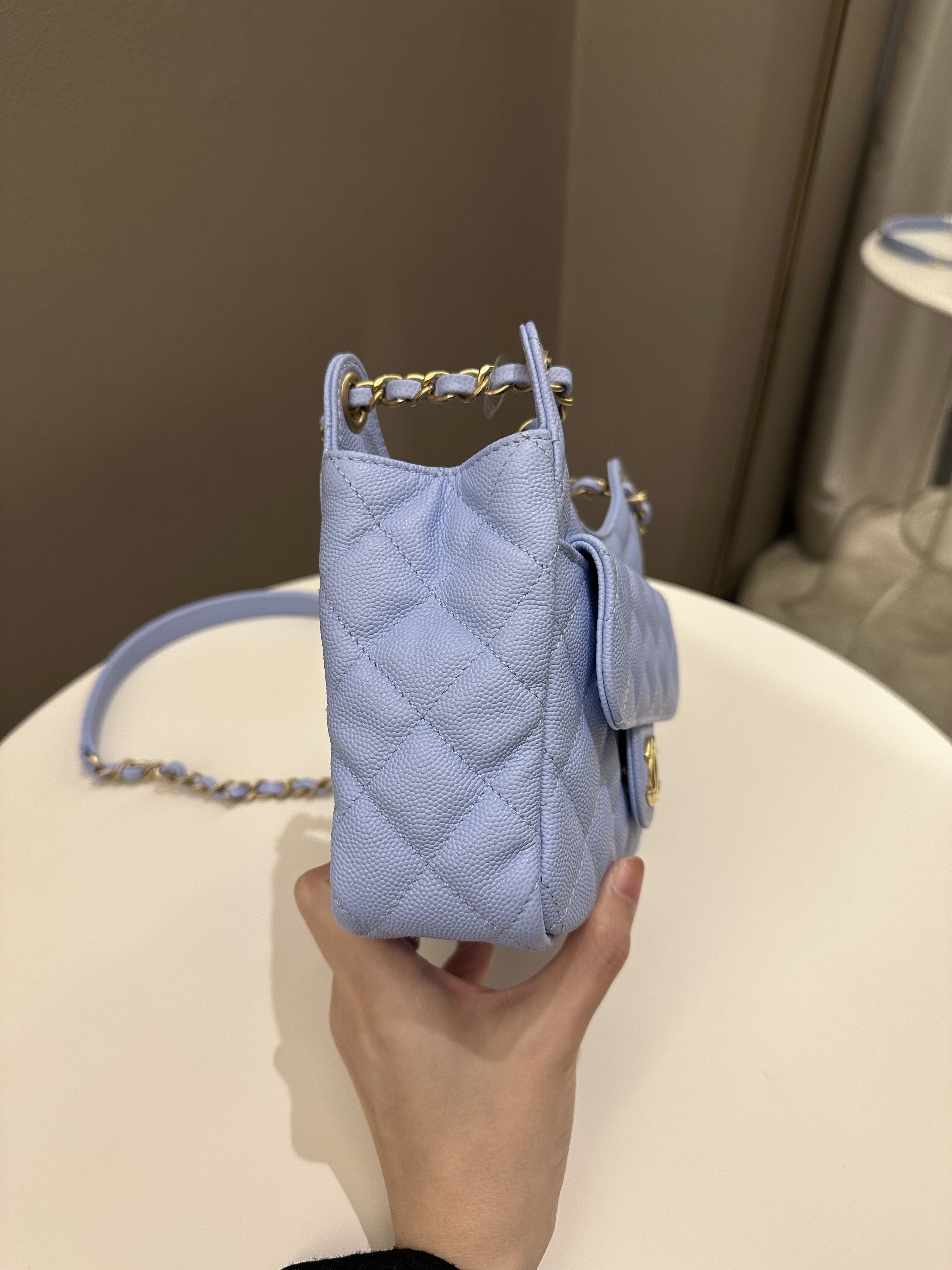 Chanel Small Hobo Bag Periwinkle Caviar