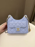 Chanel Small Hobo Bag Periwinkle Caviar