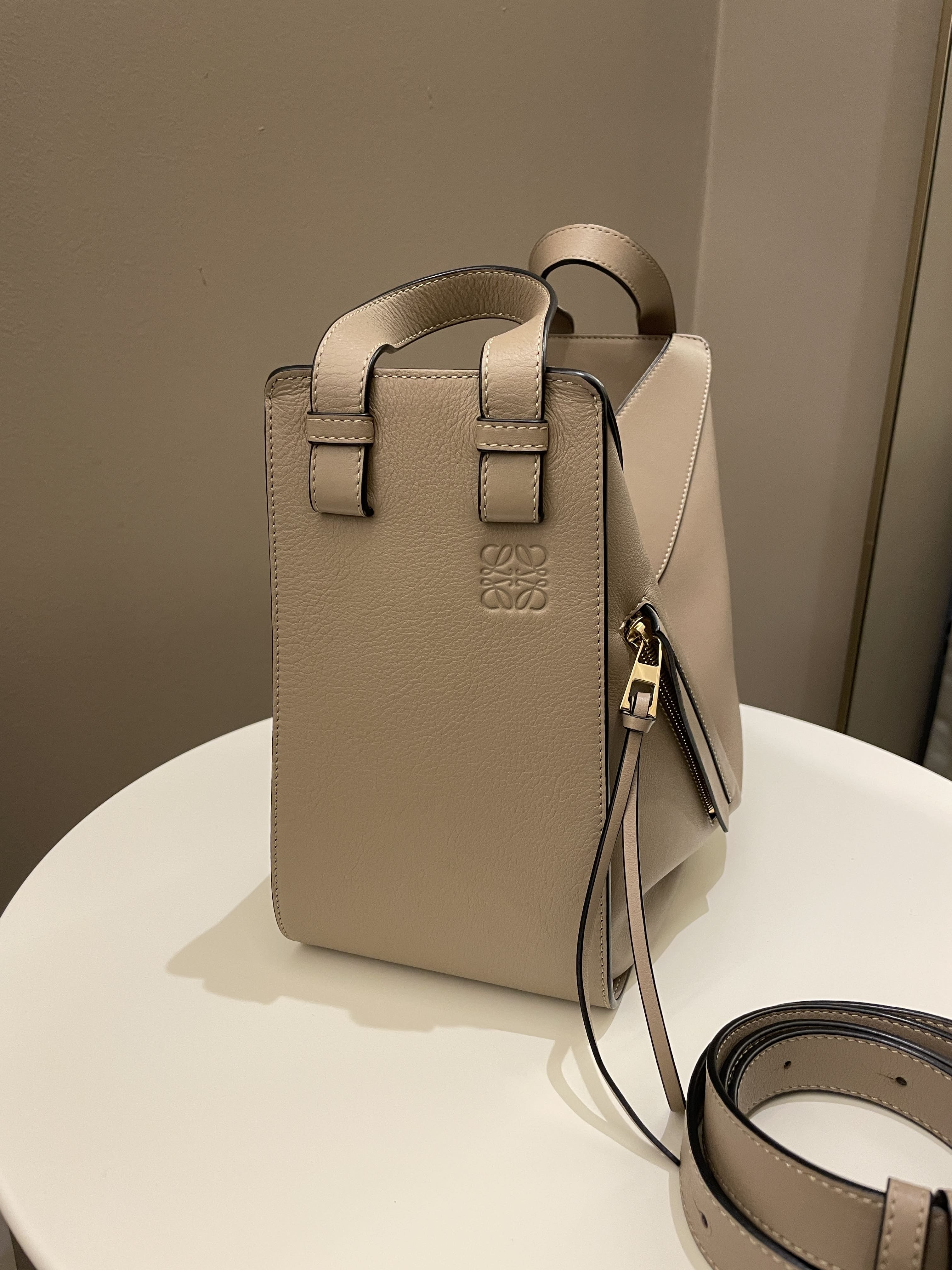 Loewe Hammock Bag Sand Taupe Light Grainy Leather
