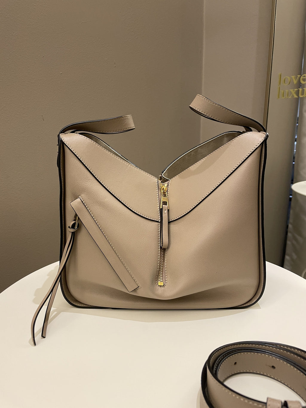 Loewe Hammock Bag Sand Taupe Light Grainy Leather