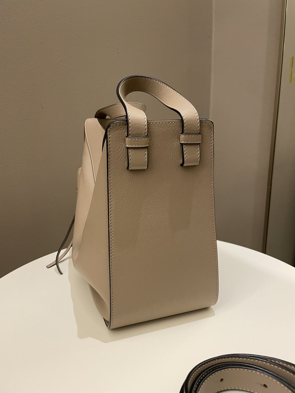 Loewe Hammock Bag Sand Taupe Light Grainy Leather