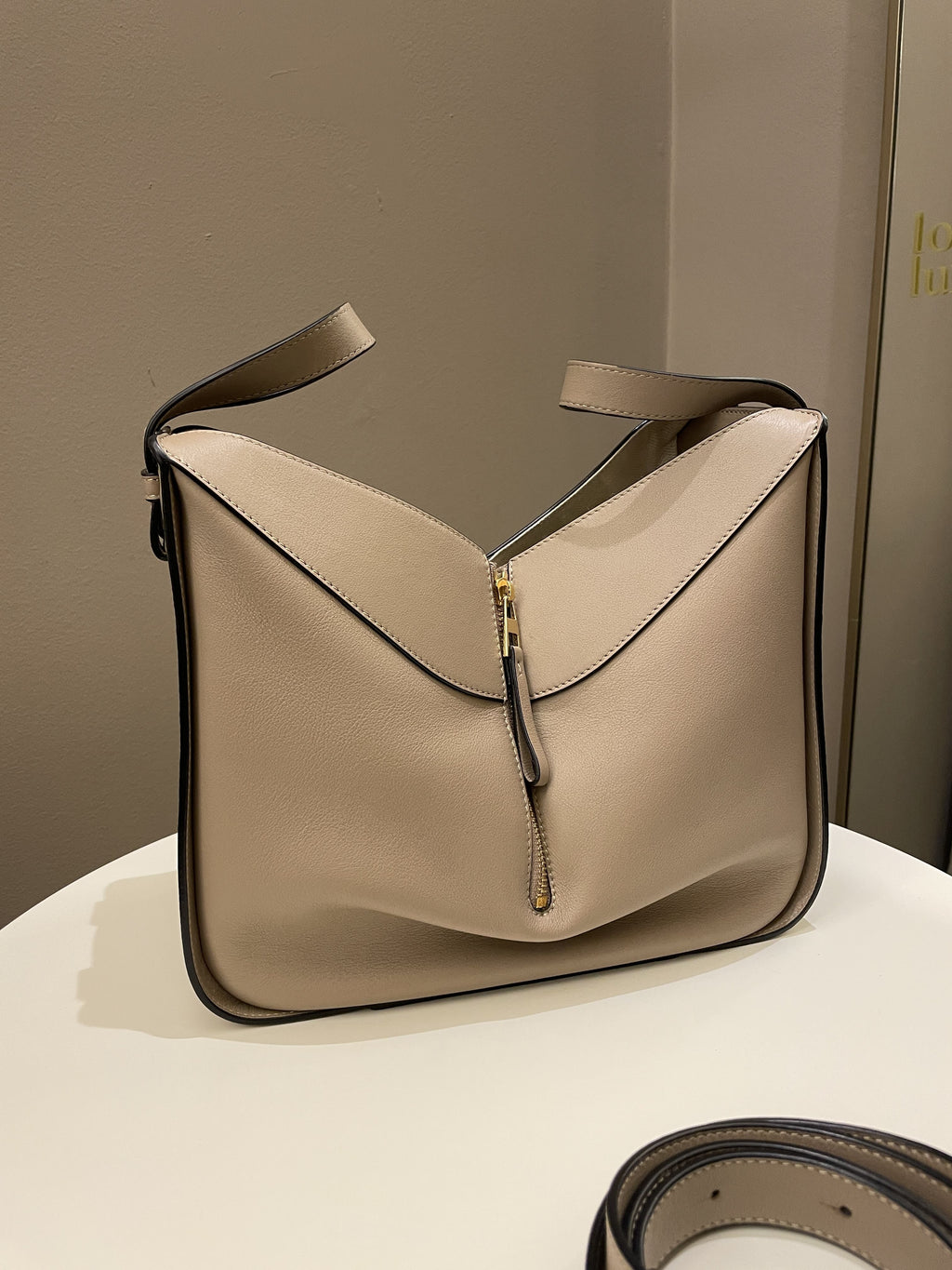 Loewe Hammock Bag Sand Taupe Light Grainy Leather