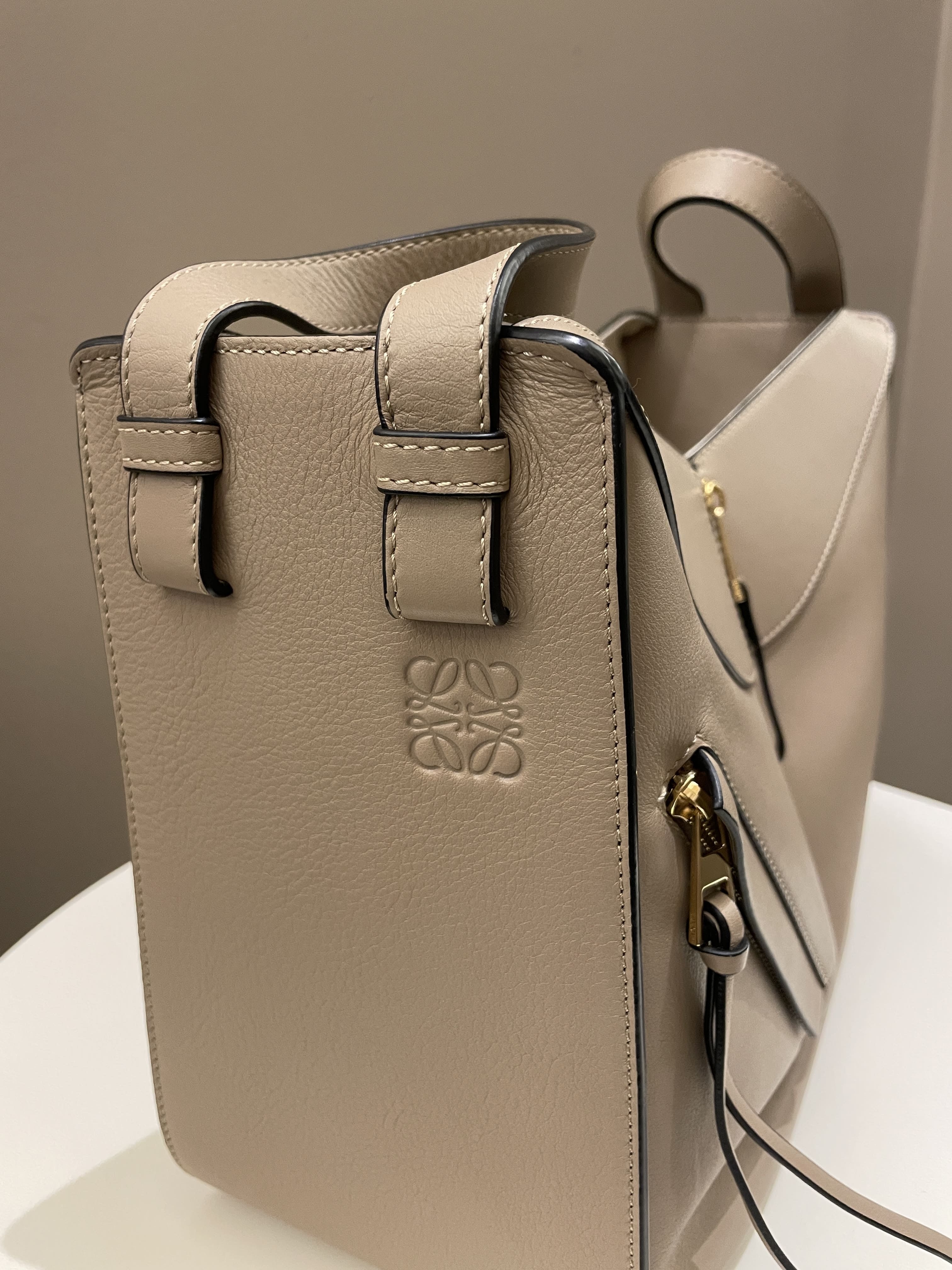 Loewe Hammock Bag Sand Taupe Light Grainy Leather